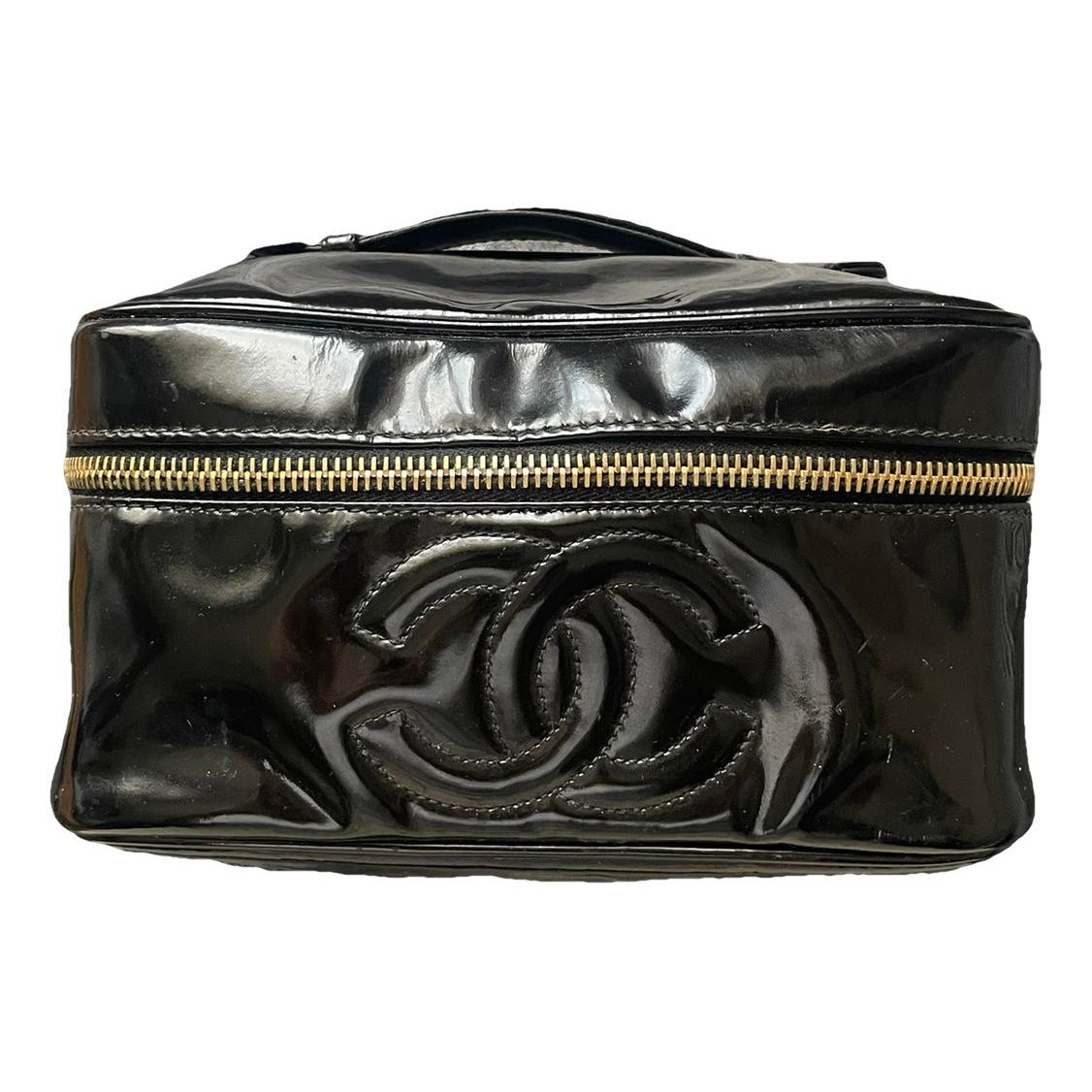 Patent leather clutch bag