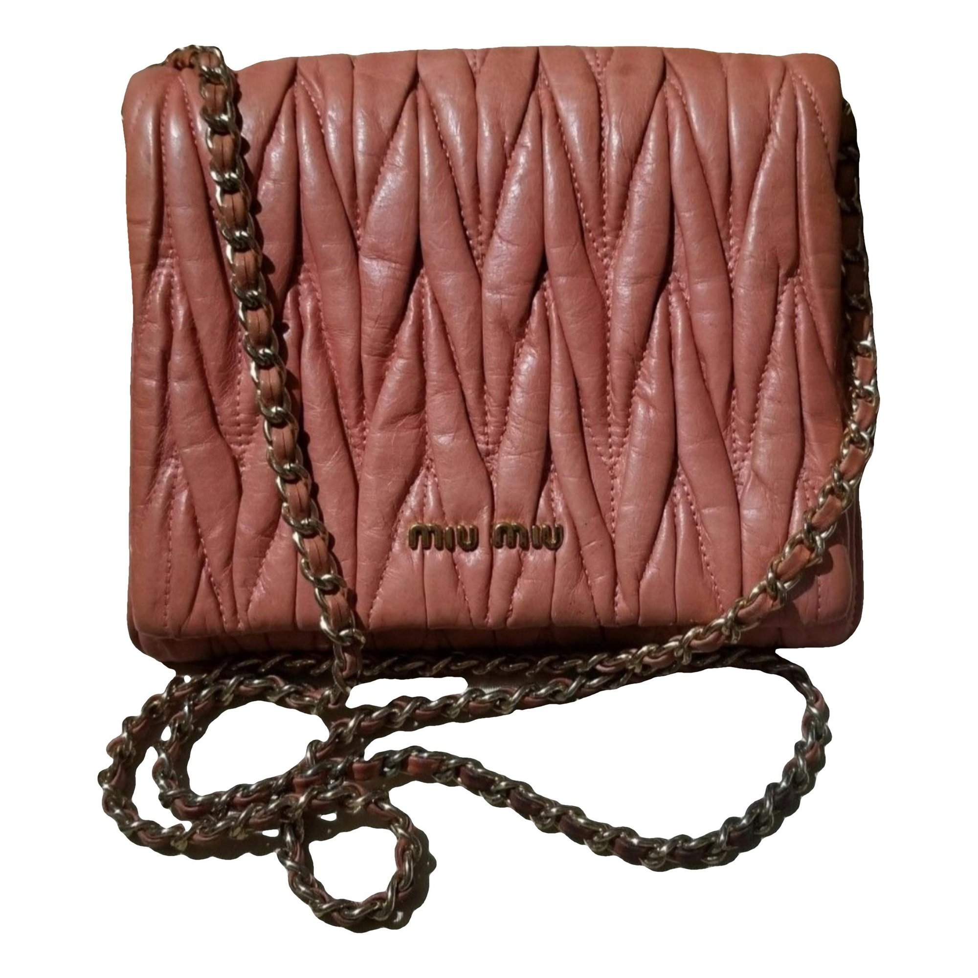 Matelassé leather crossbody bag
