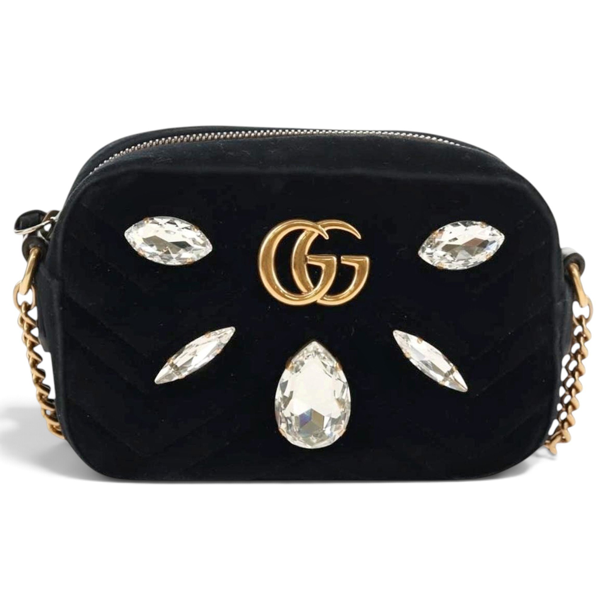 GG Marmont Chain velvet handbag