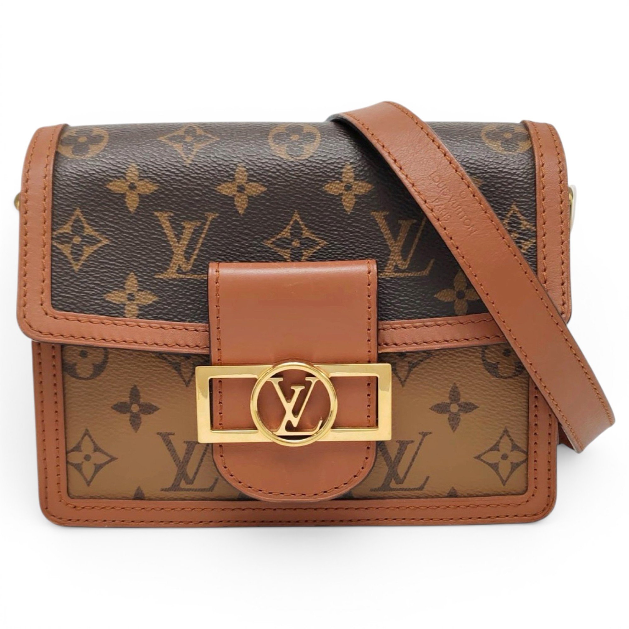 Dauphine leather crossbody bag
