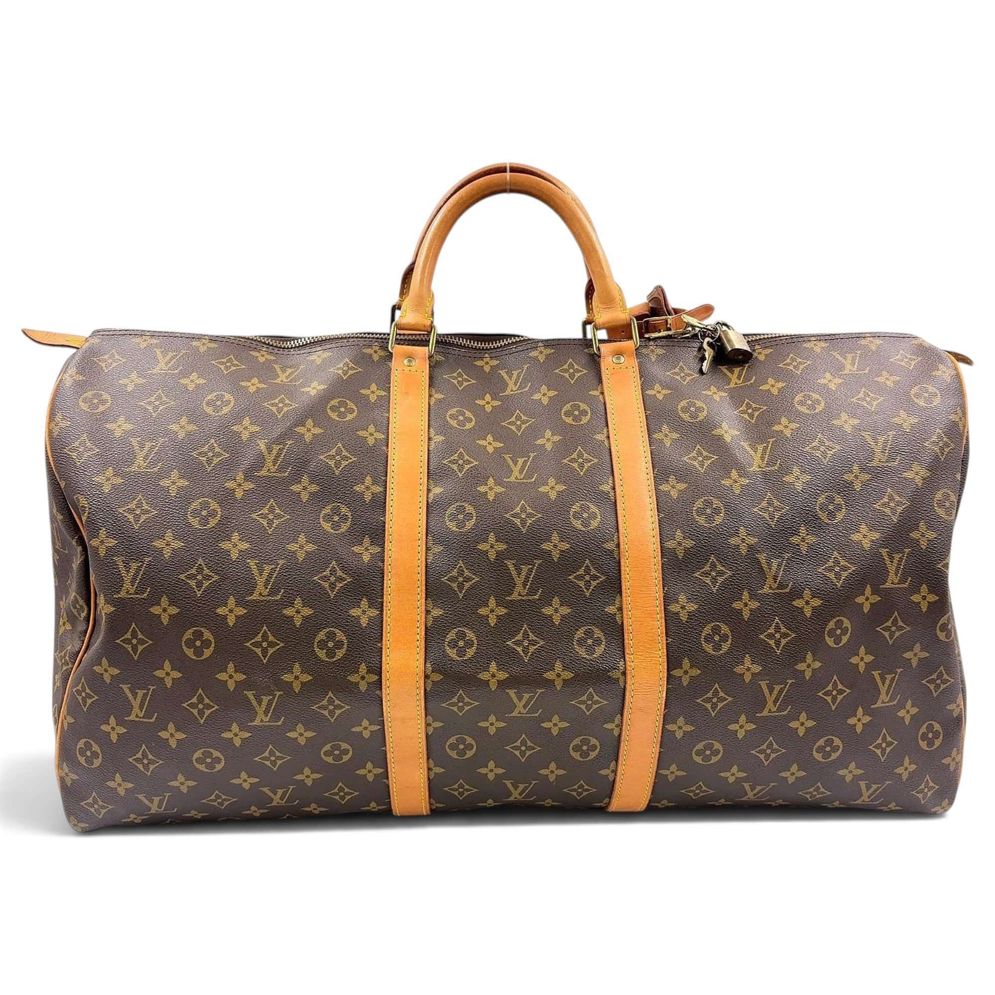 Keepall leather travel bag
