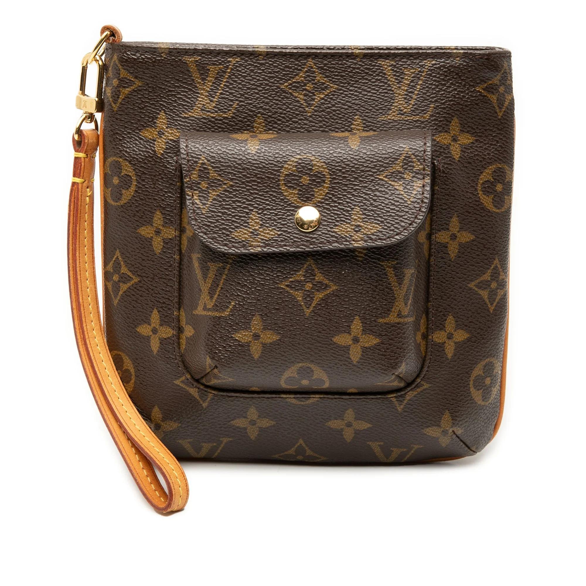 Leather clutch bag