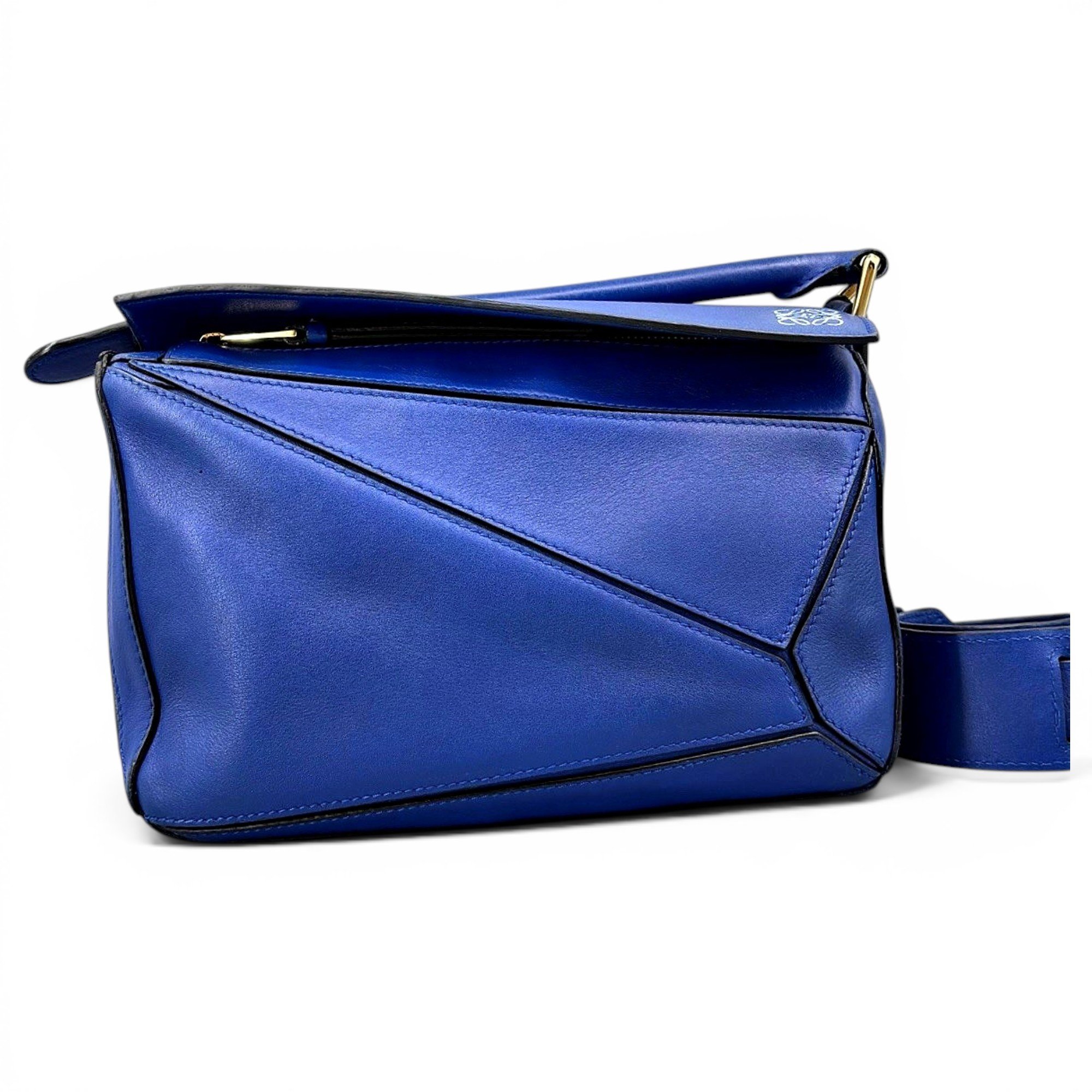 Puzzle leather handbag