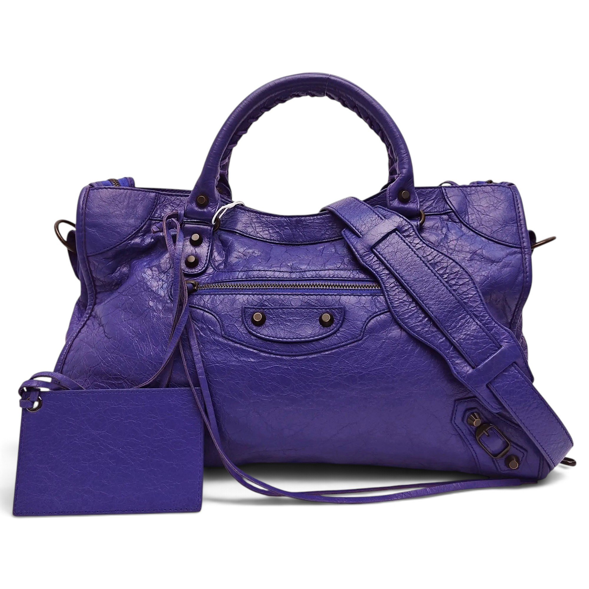 Classic Metalic leather handbag