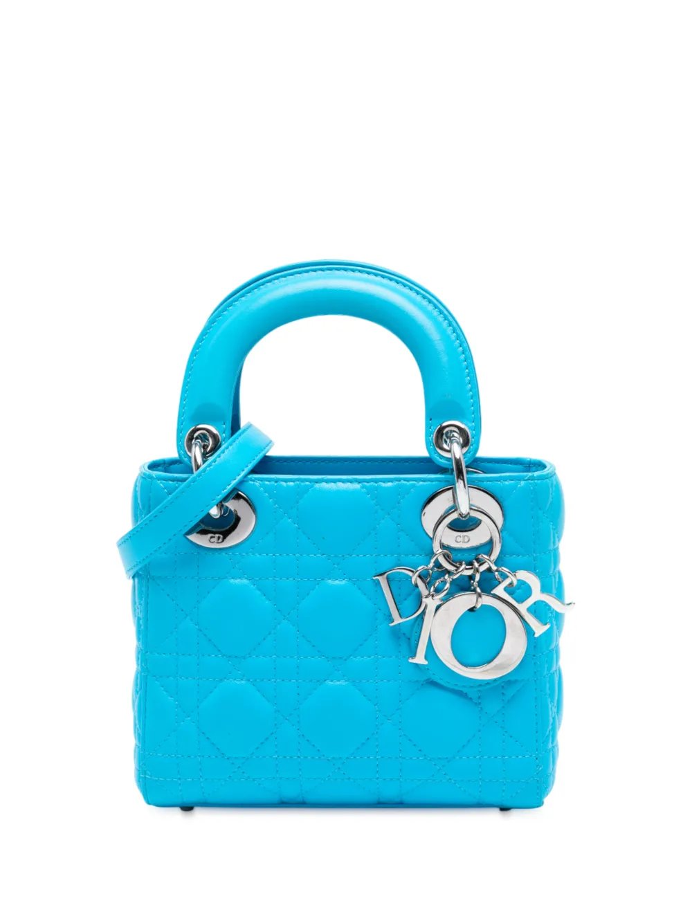 2014 Mini Lambskin Cannage Lady Dior satchel