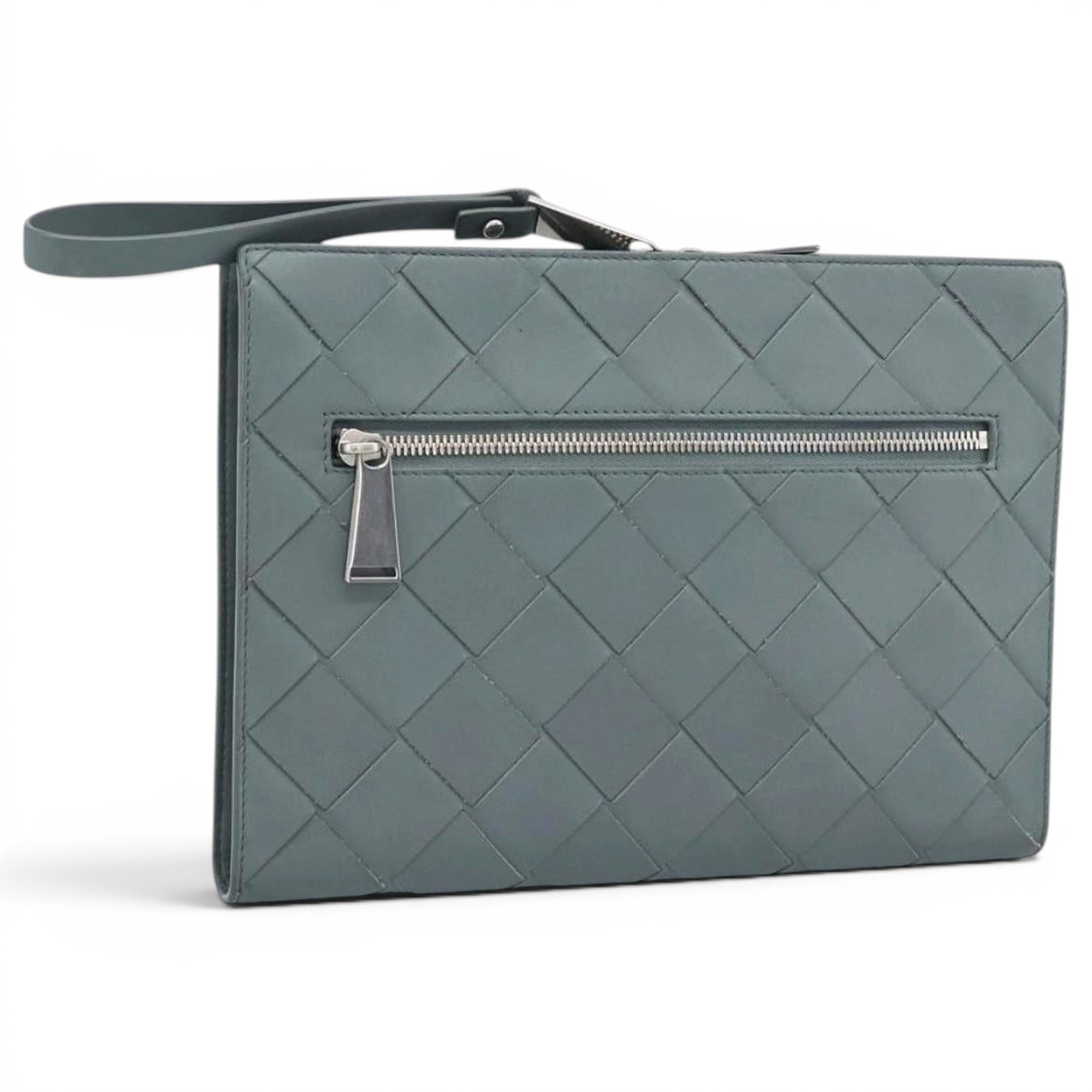 Leather clutch bag