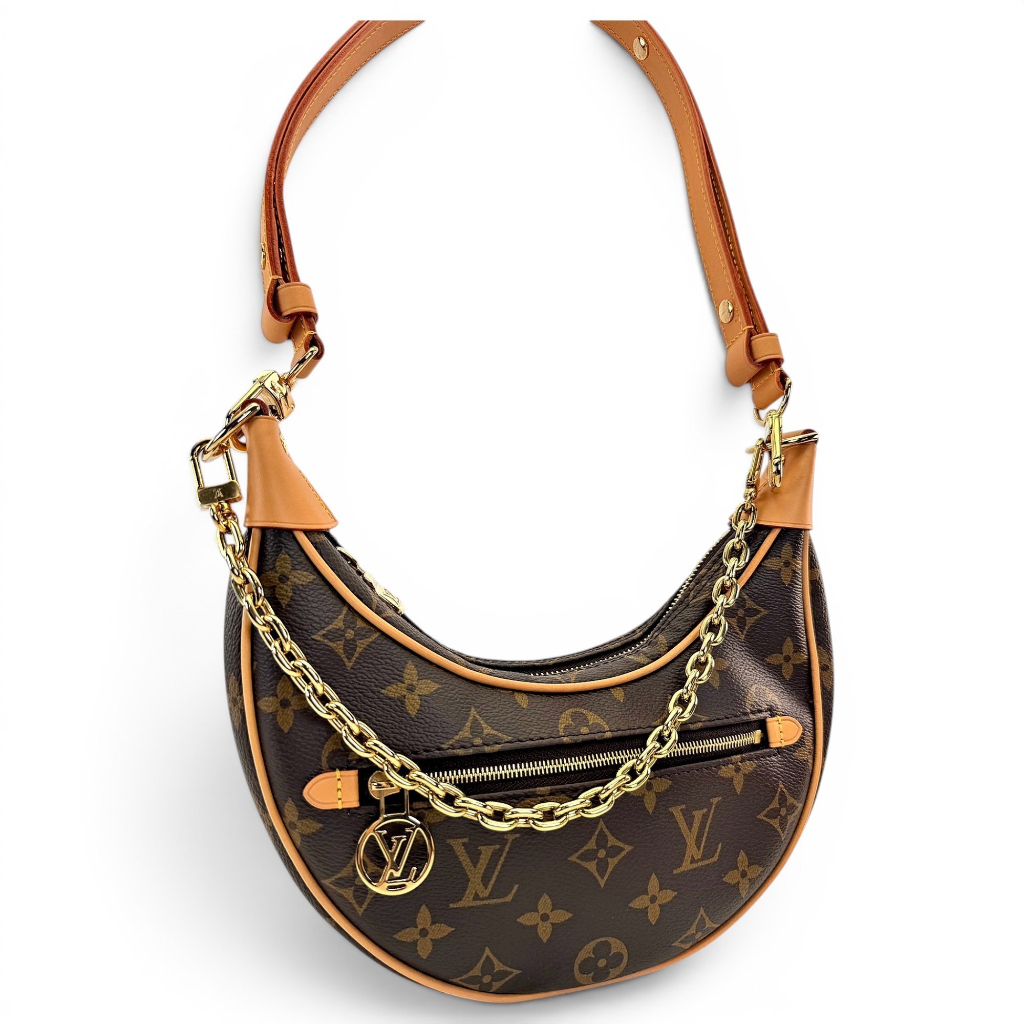 Loop leather crossbody bag