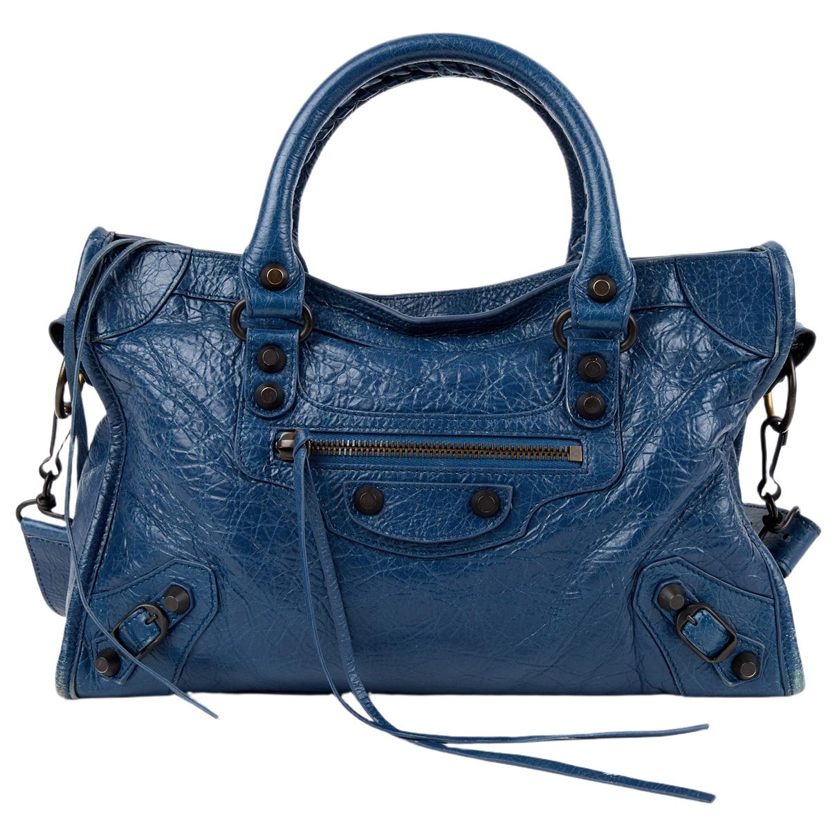 City leather handbag
