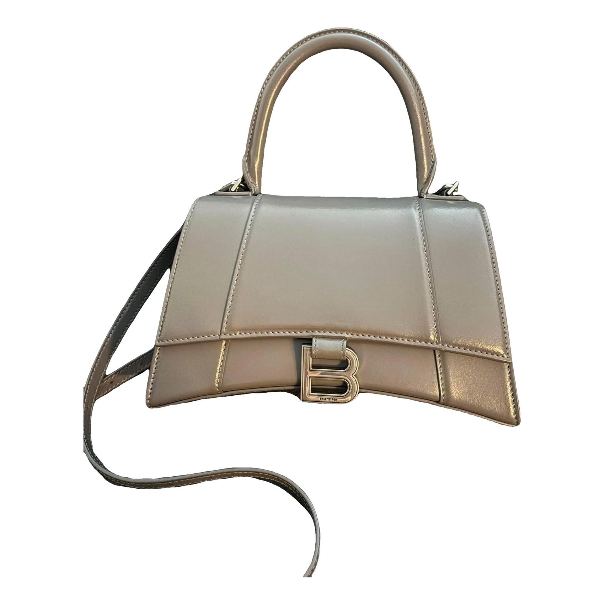 Hourglass leather crossbody bag