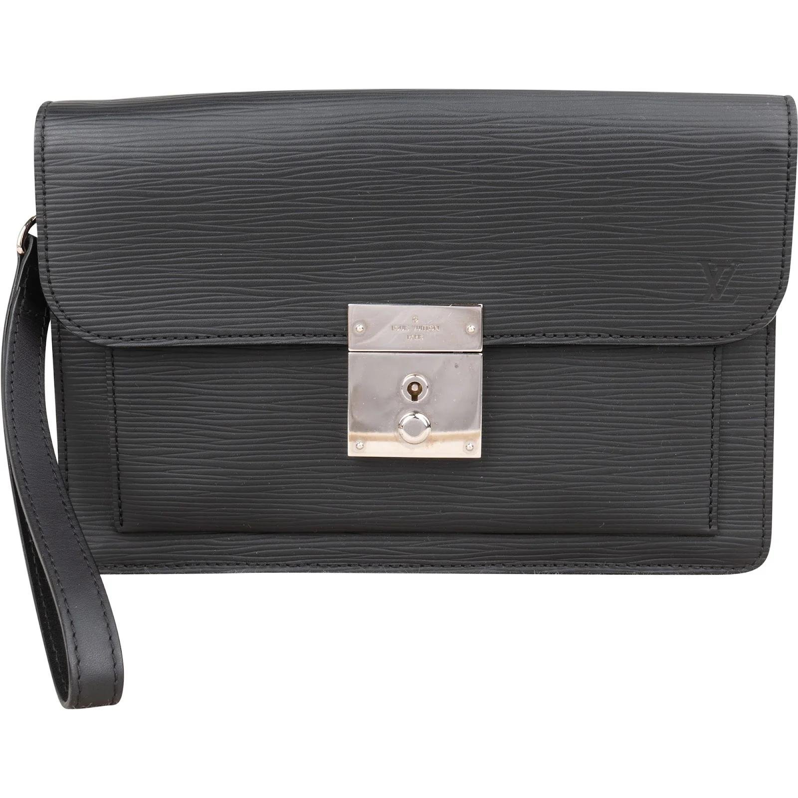 Leather clutch bag