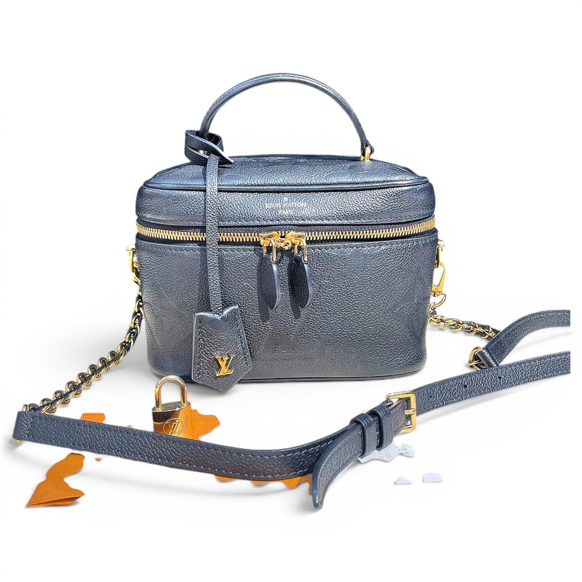 Vanity leather handbag