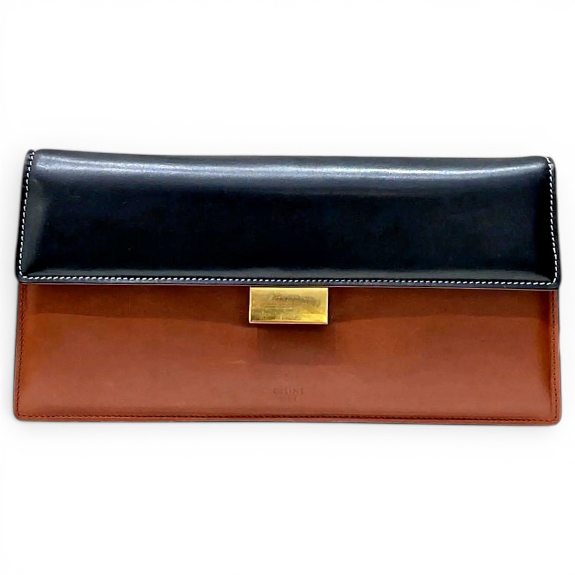 Leather clutch bag