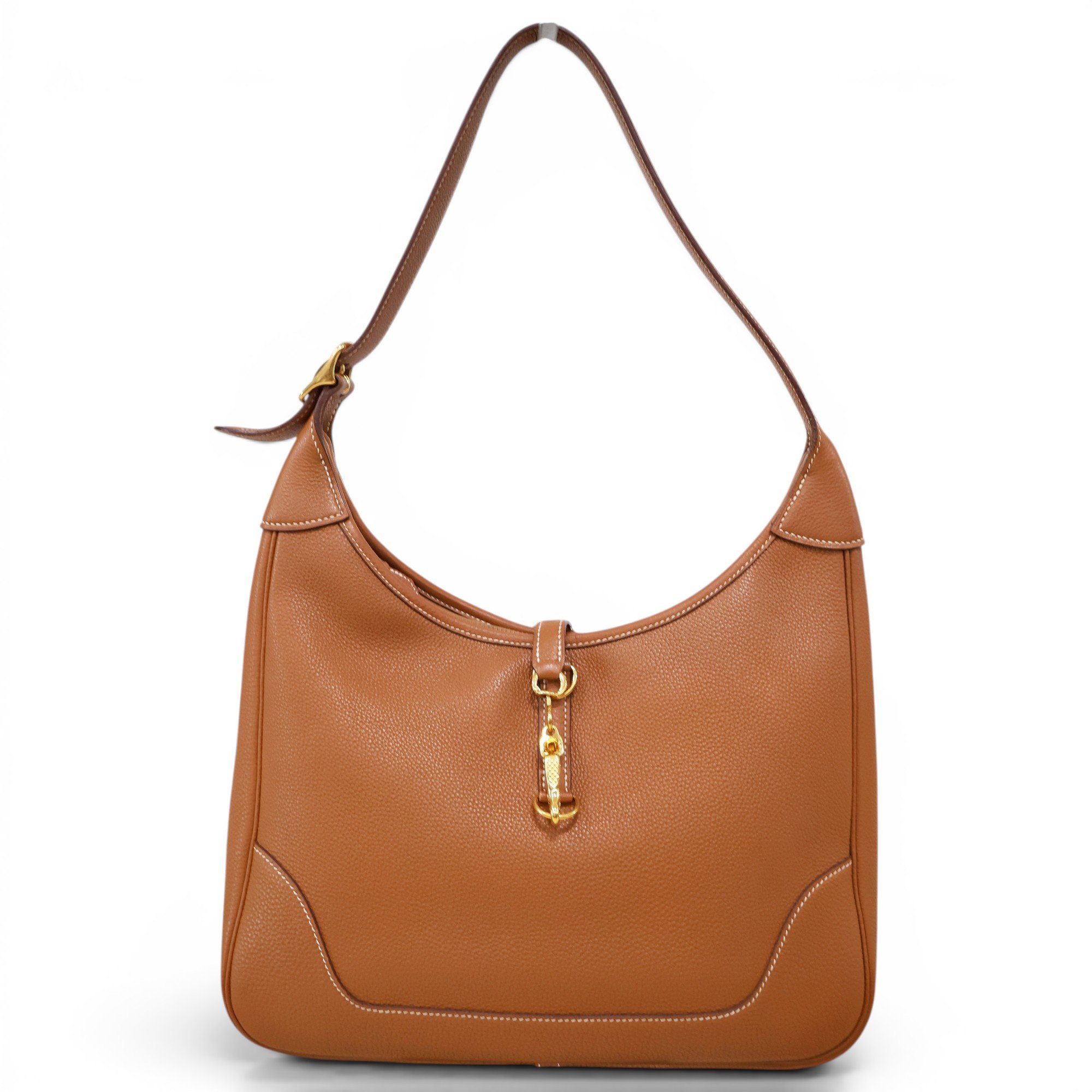 Trim leather handbag