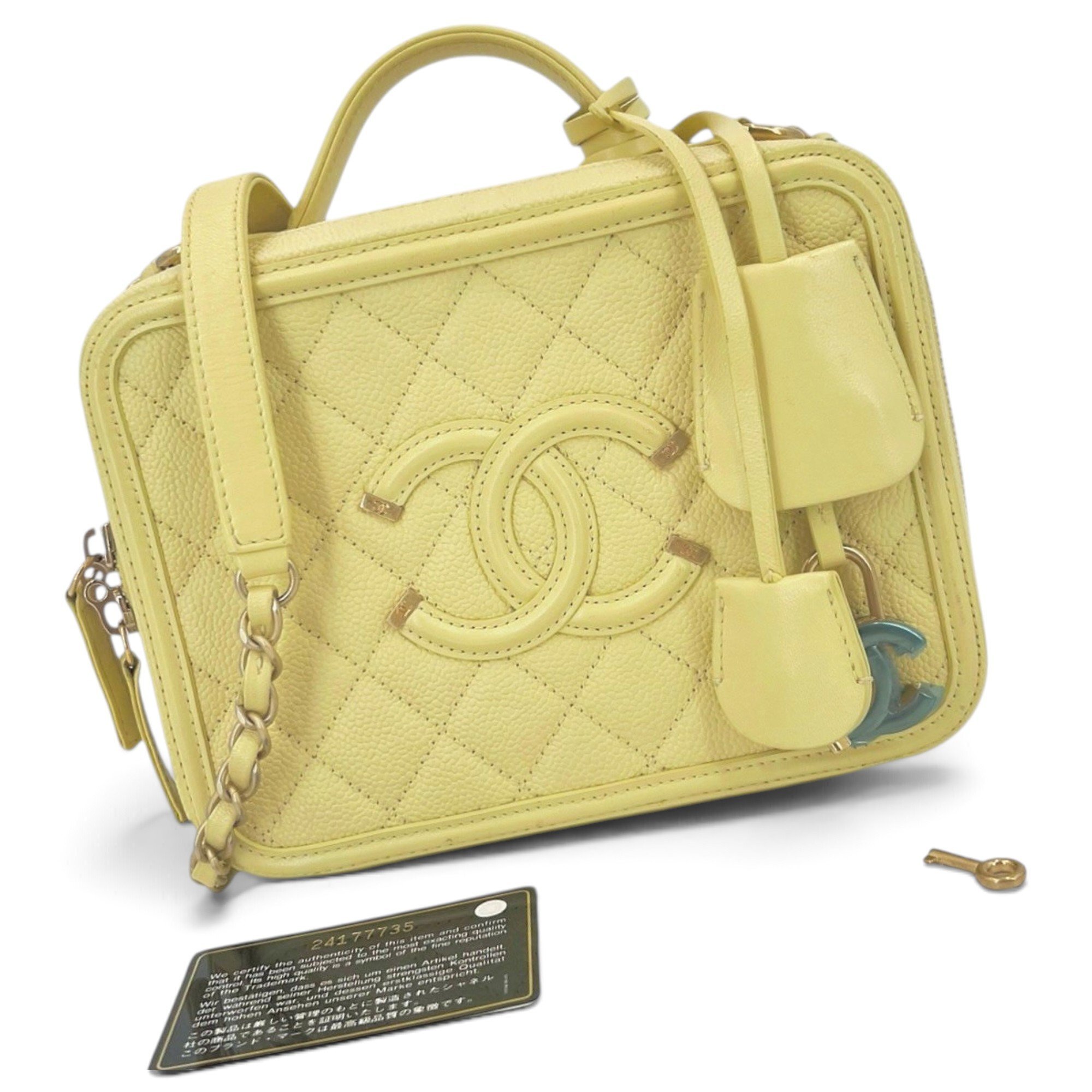 Vanity leather handbag