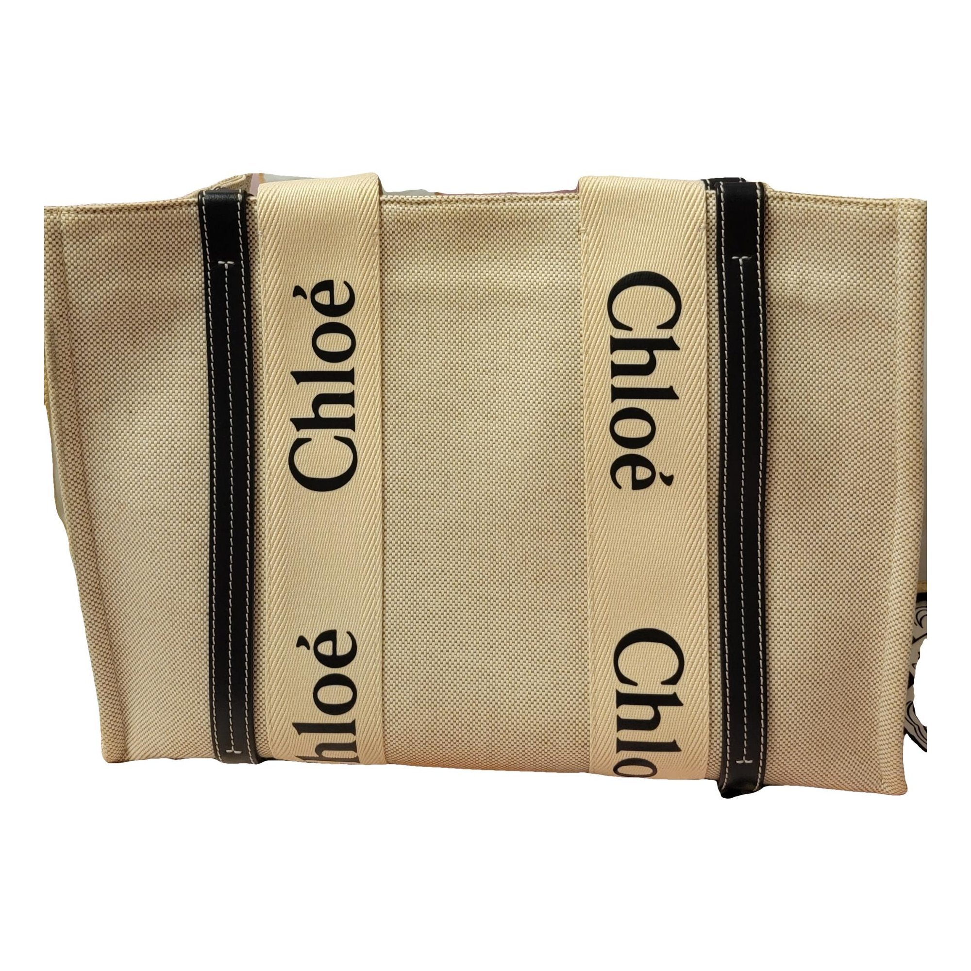 Woody linen tote