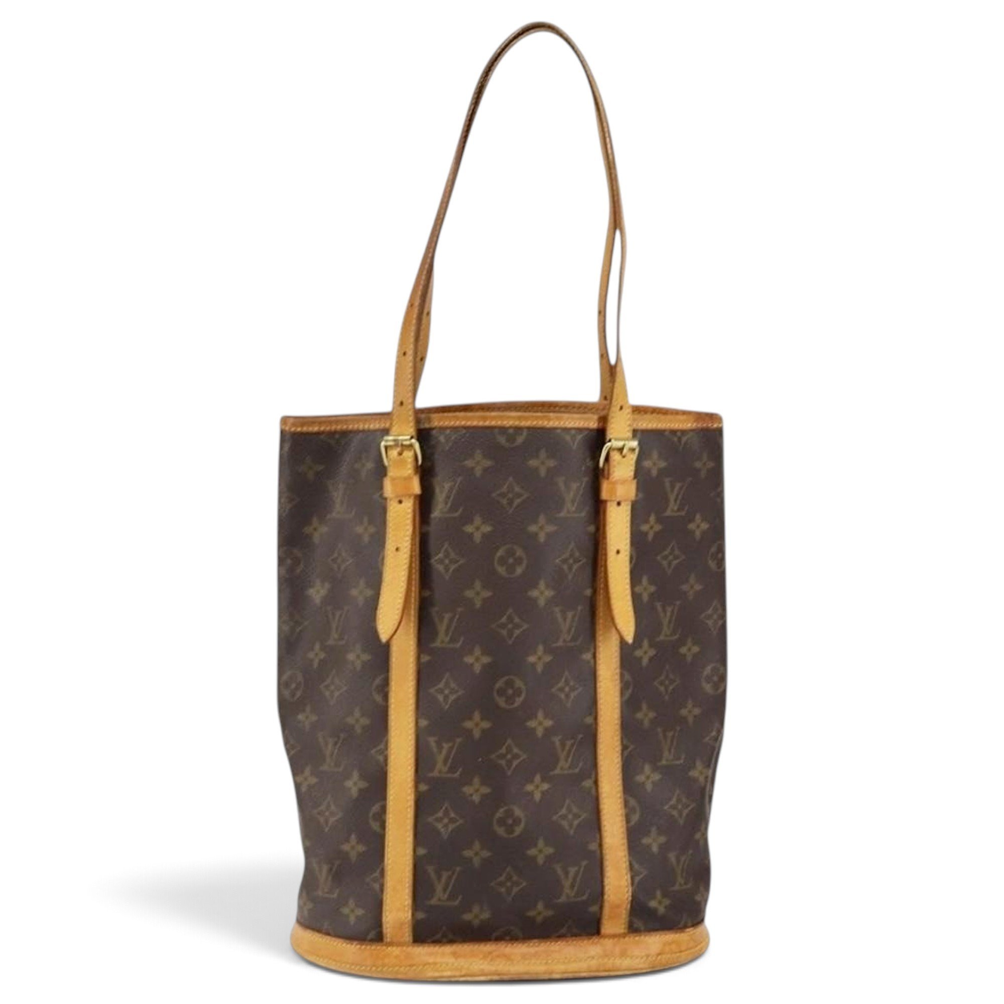 Bucket leather handbag