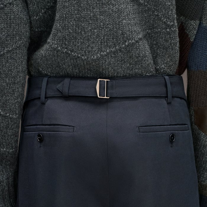 Marine Malte Pants With Belt Detail