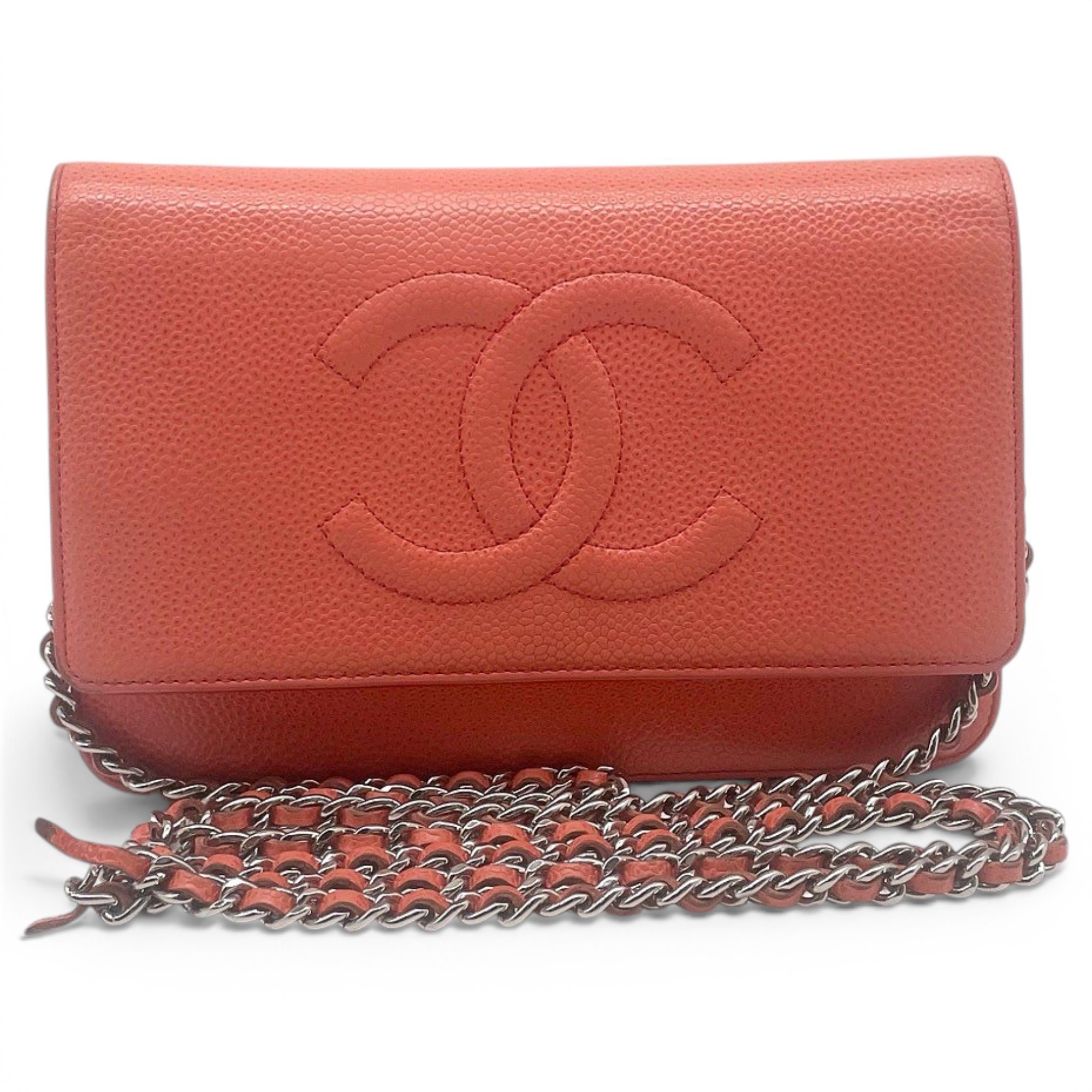 Wallet On Chain Double C leather handbag