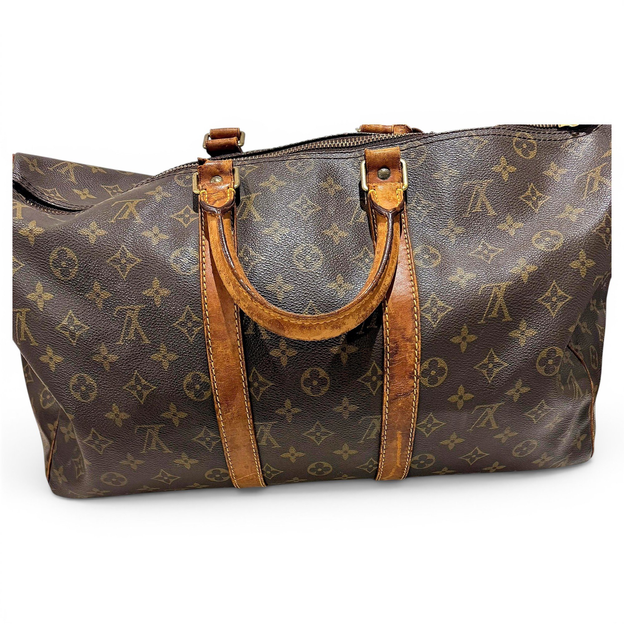 Keepall leather travel bag