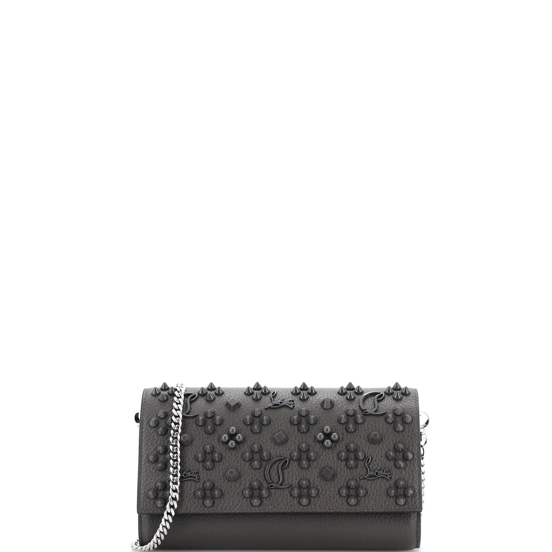 Christian Louboutin Paloma Clutch Embellished Leather Small