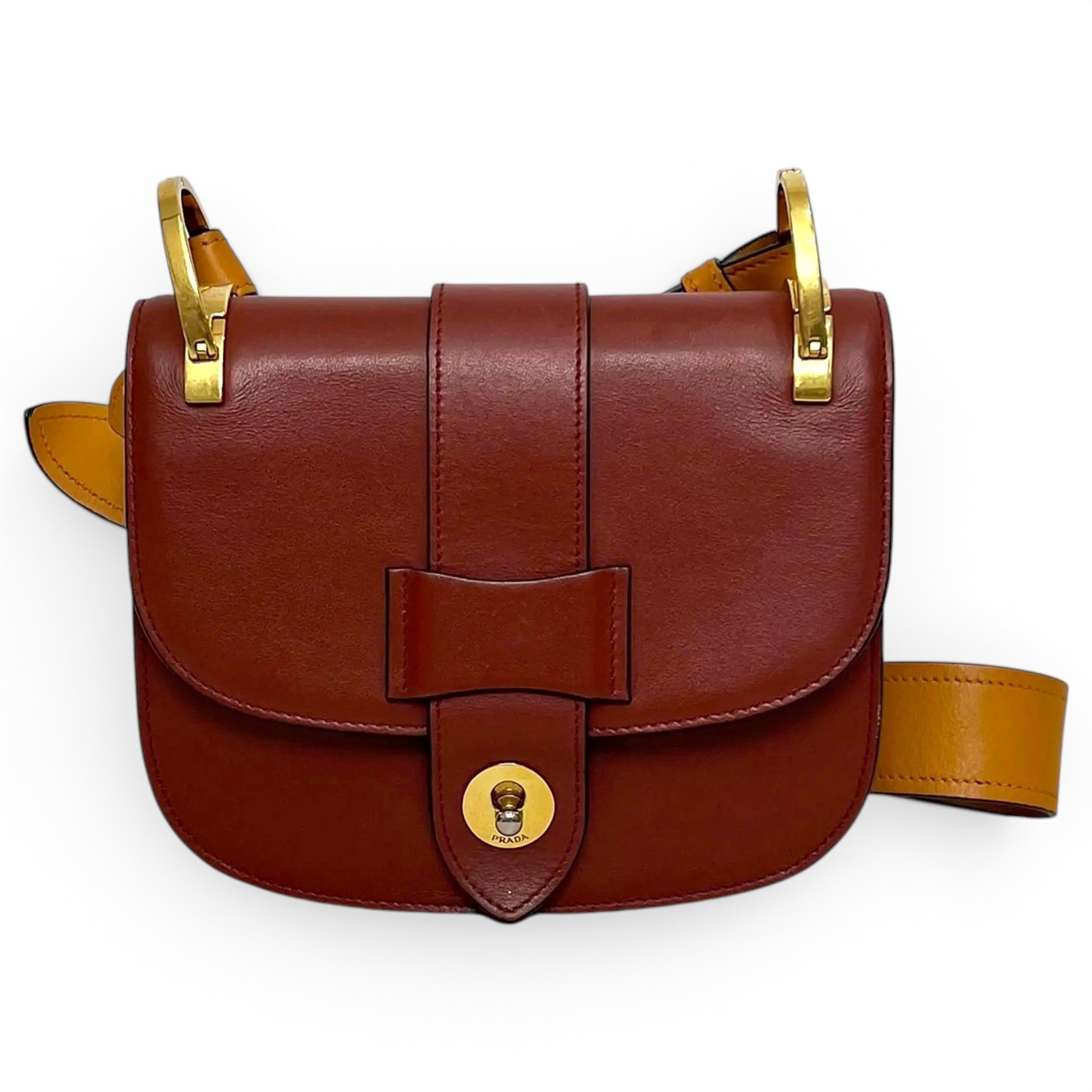 Pionnière leather crossbody bag