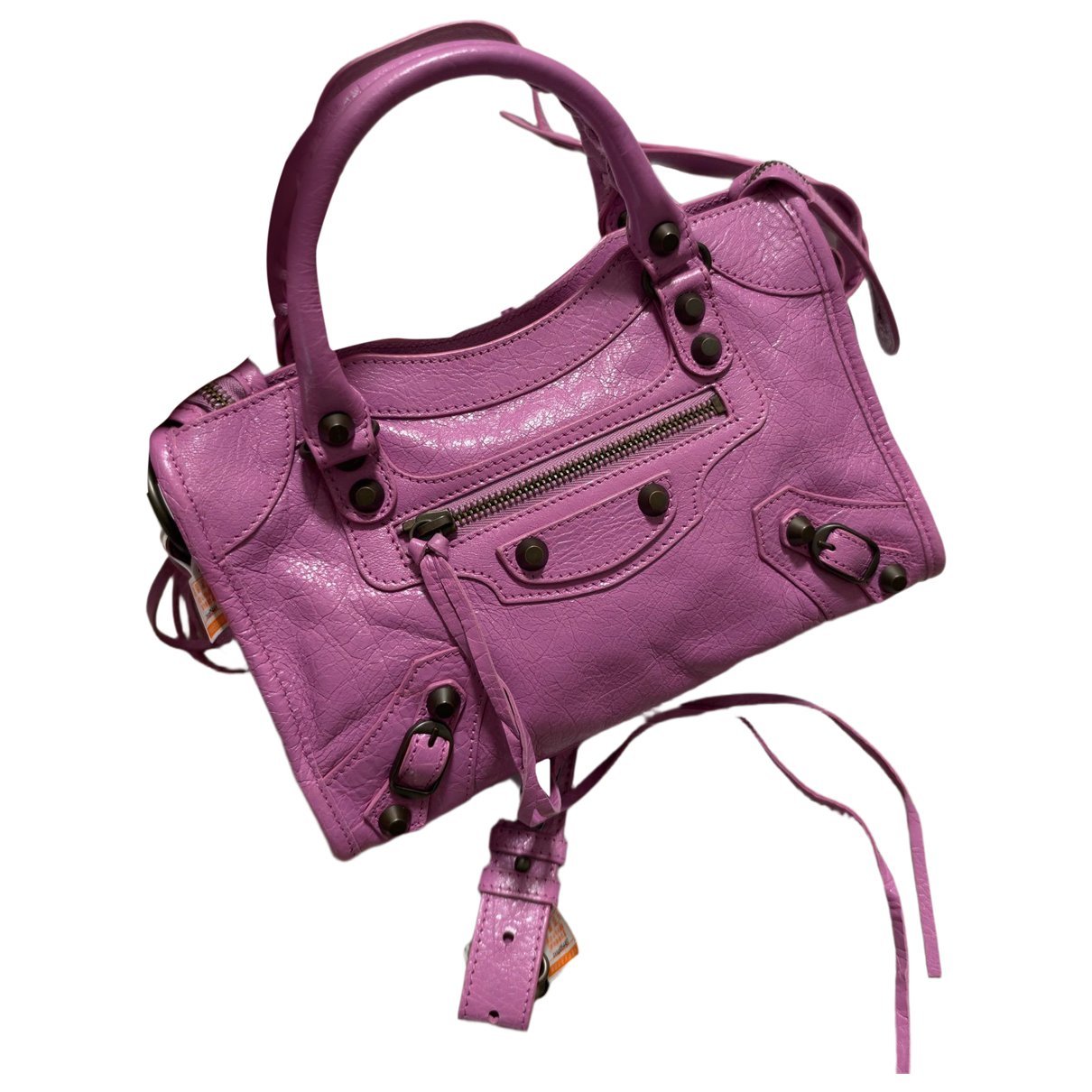 City leather handbag