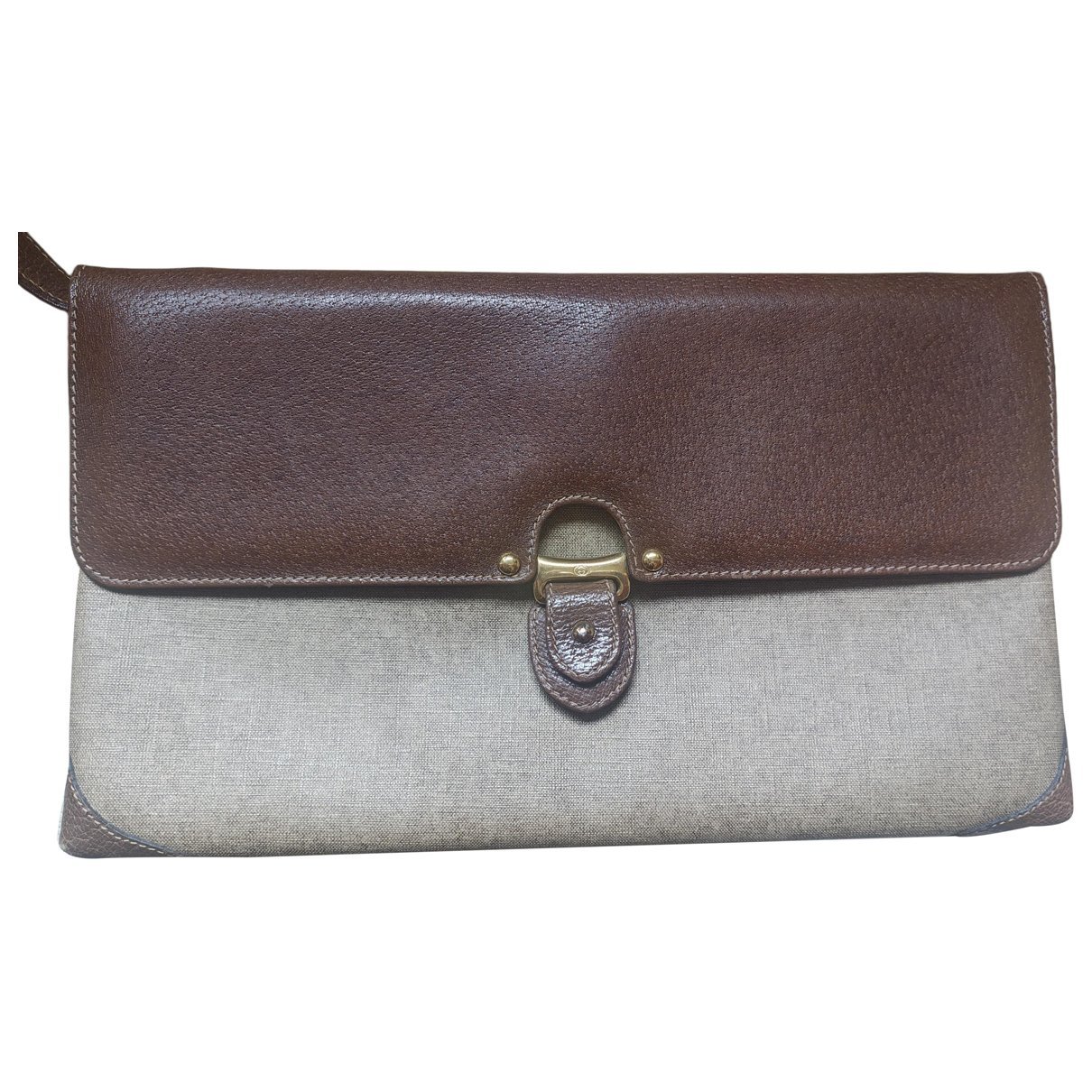 Leather clutch bag