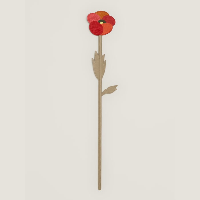 Random Leather Poppy Flower