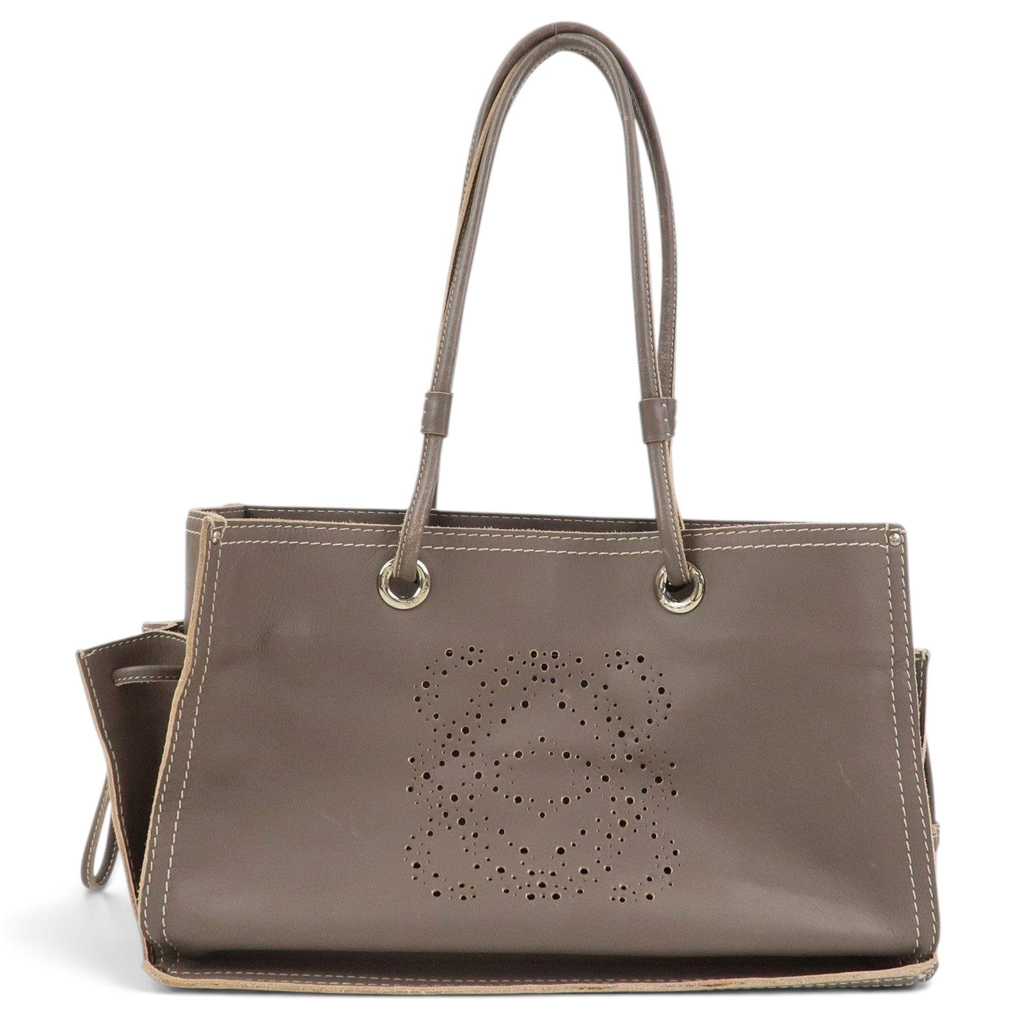 Anagram leather tote