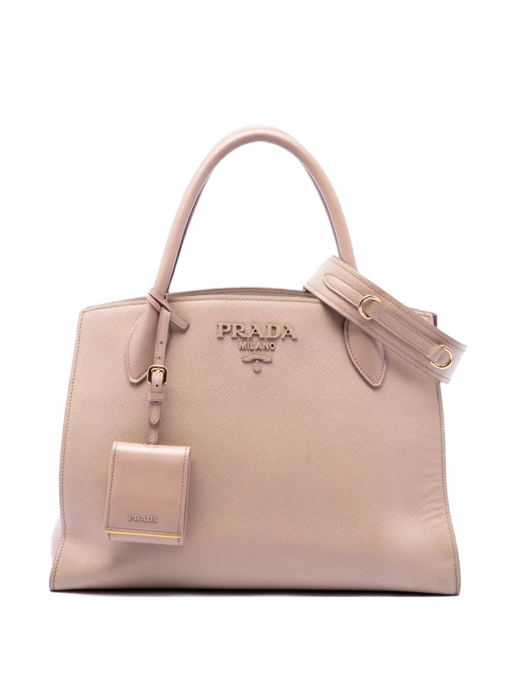 2013-2026 Medium Saffiano Cuir Monochrome Top Handle Tote satchel