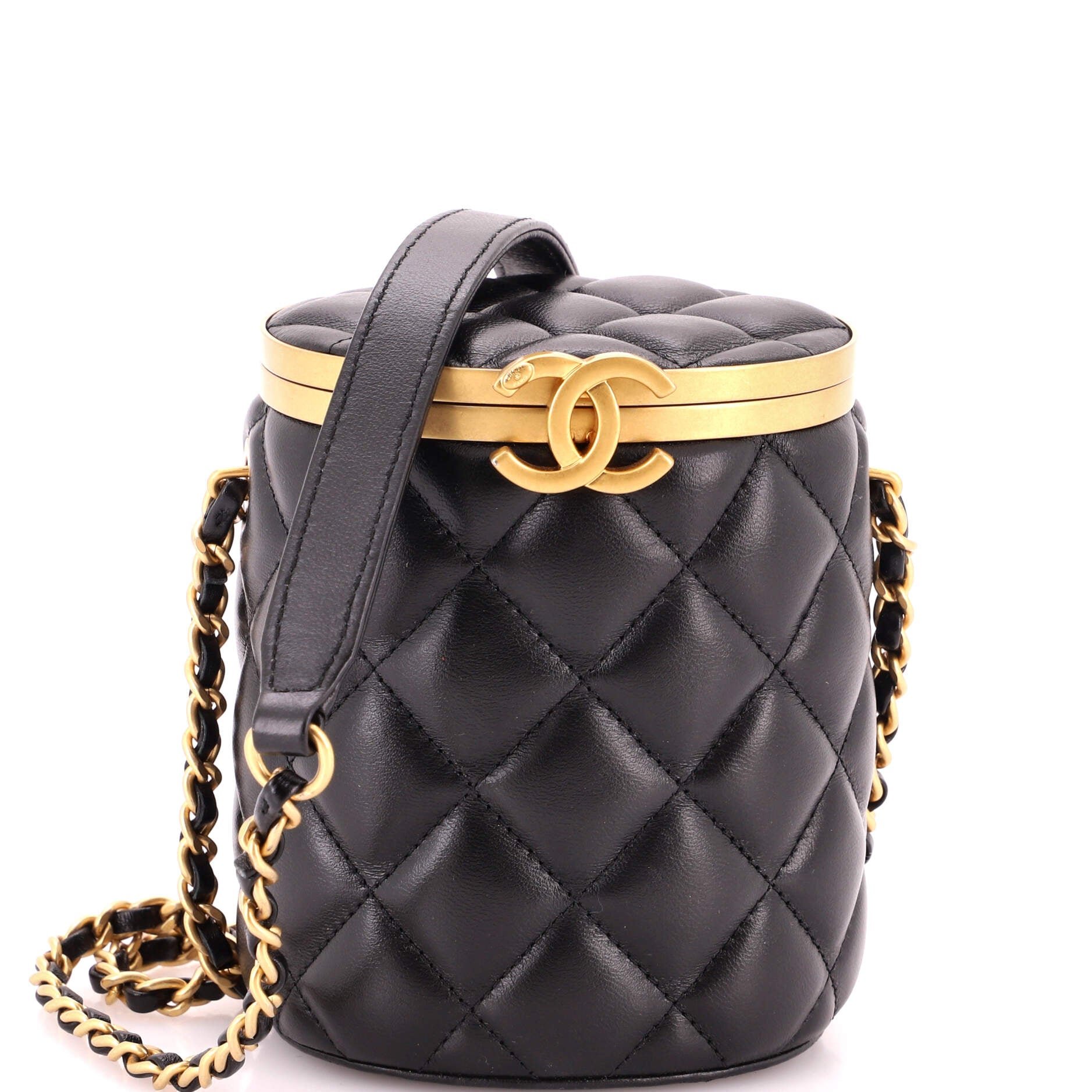 Crown Box Vanity Bag Quilted Lambskin Mini