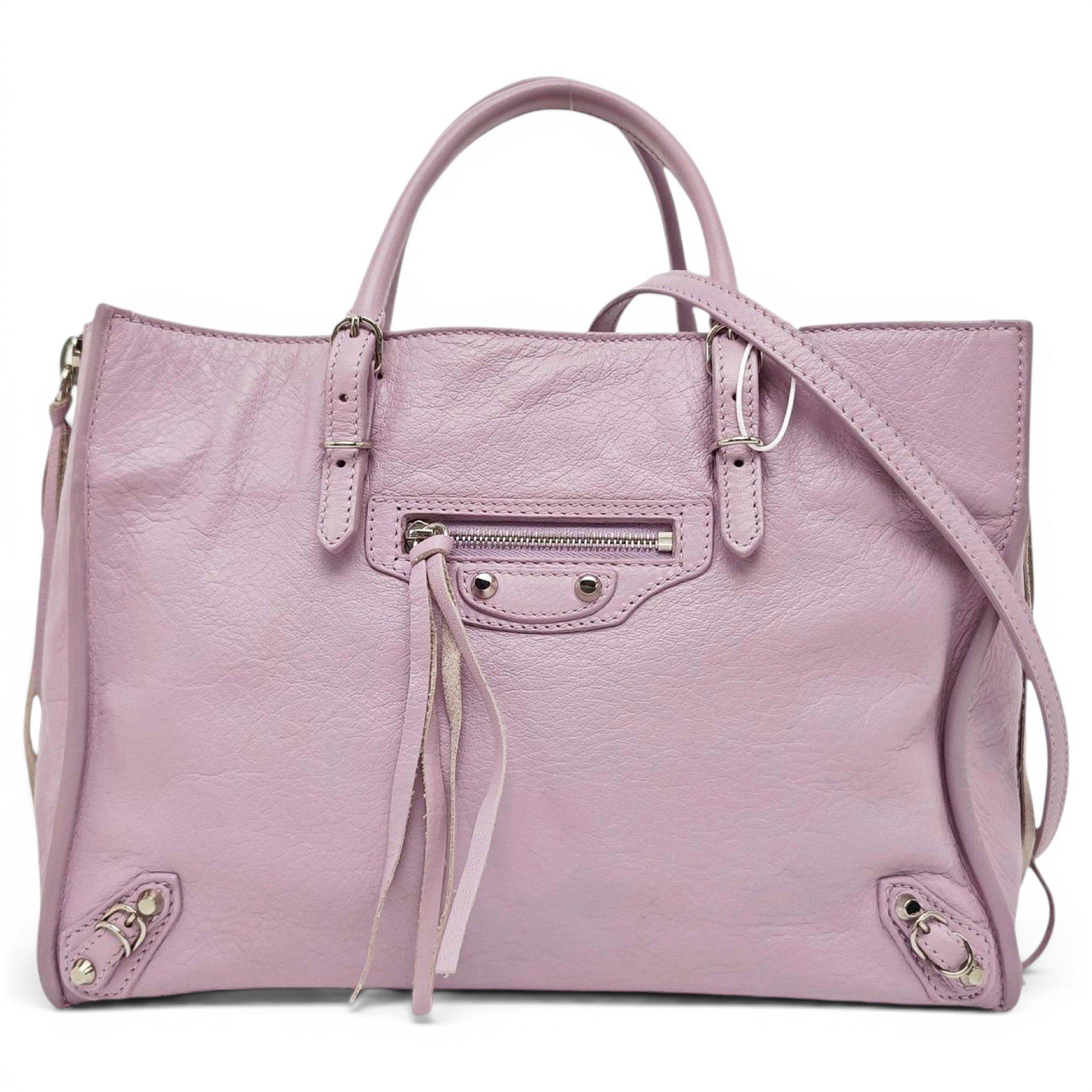 Papier leather handbag
