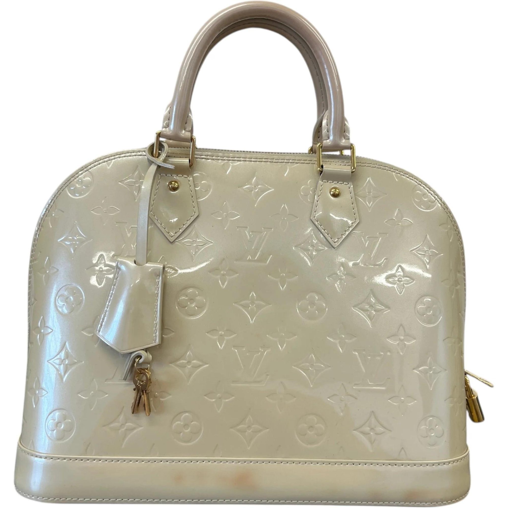 Patent leather handbag