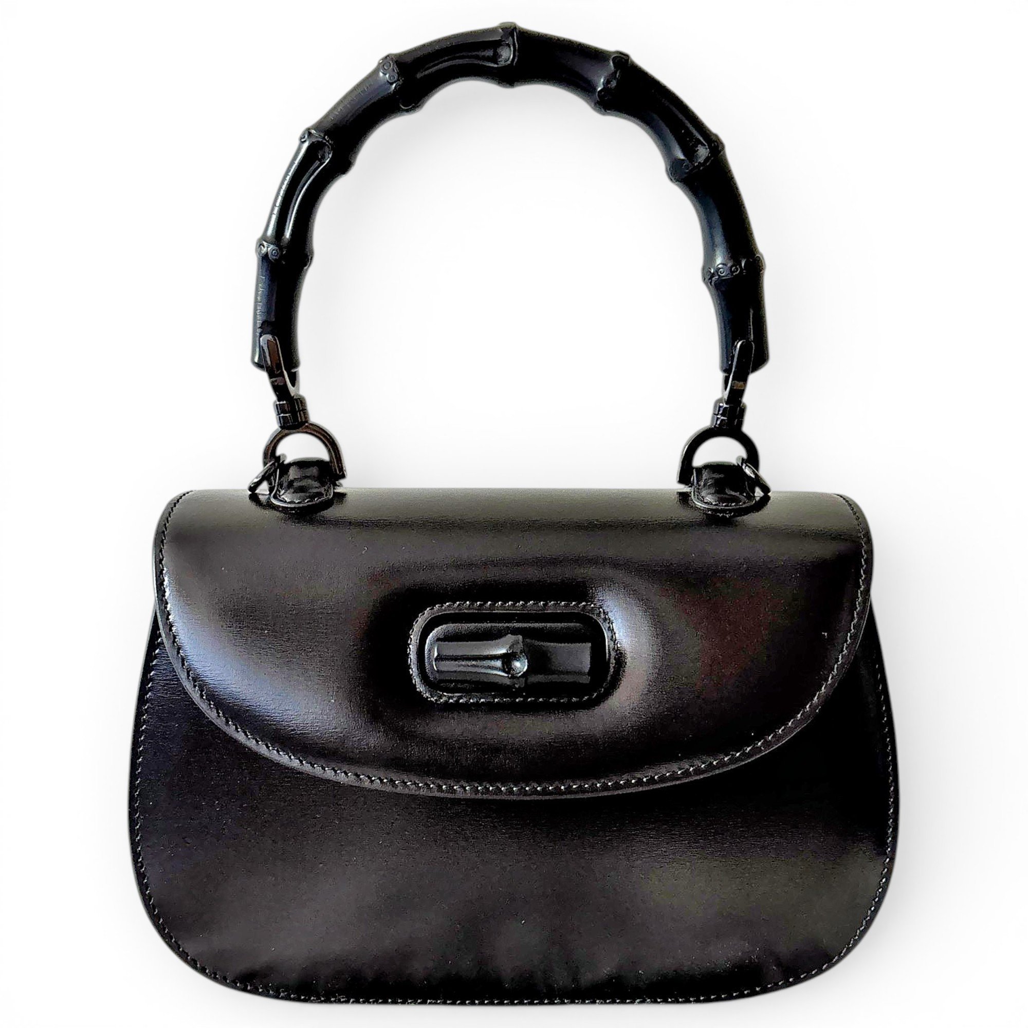 Bamboo leather handbag