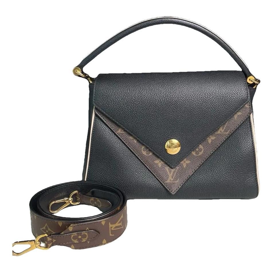 Double V vinyl handbag