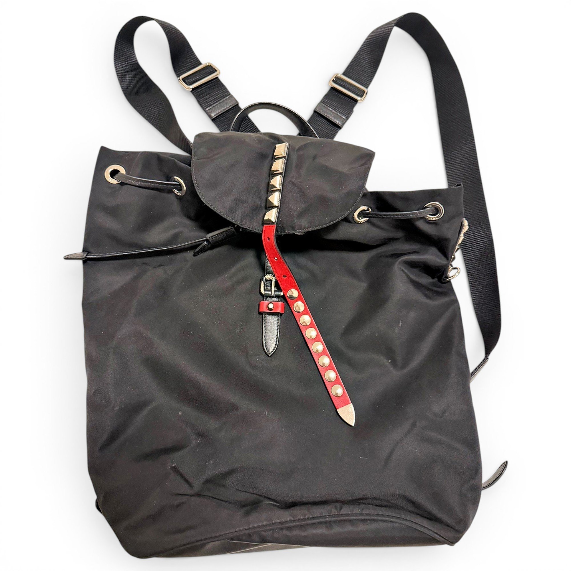 Re-Nylon leather backpack