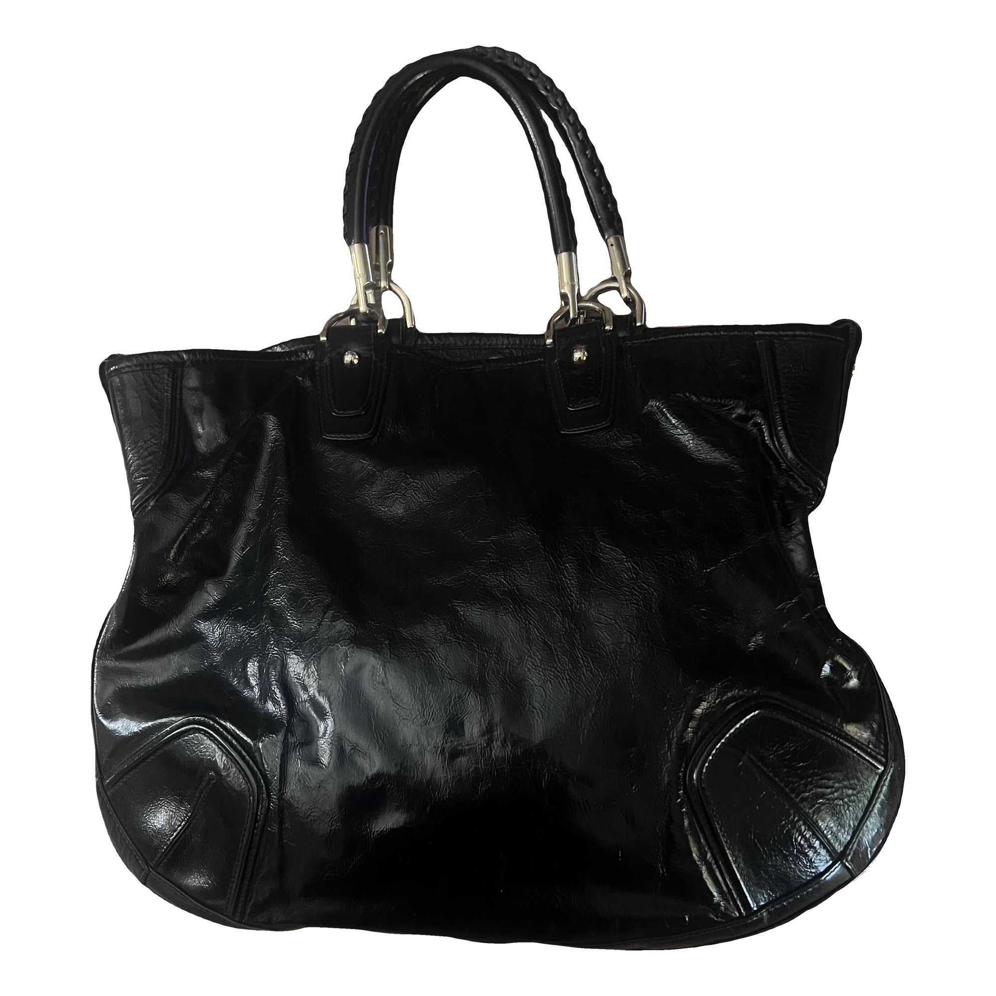 Patent leather handbag