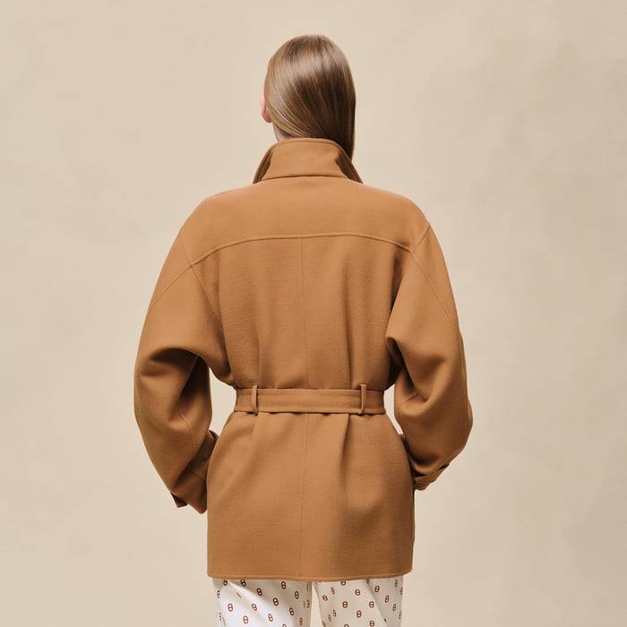 Brun Mahogany Short Parka Coat