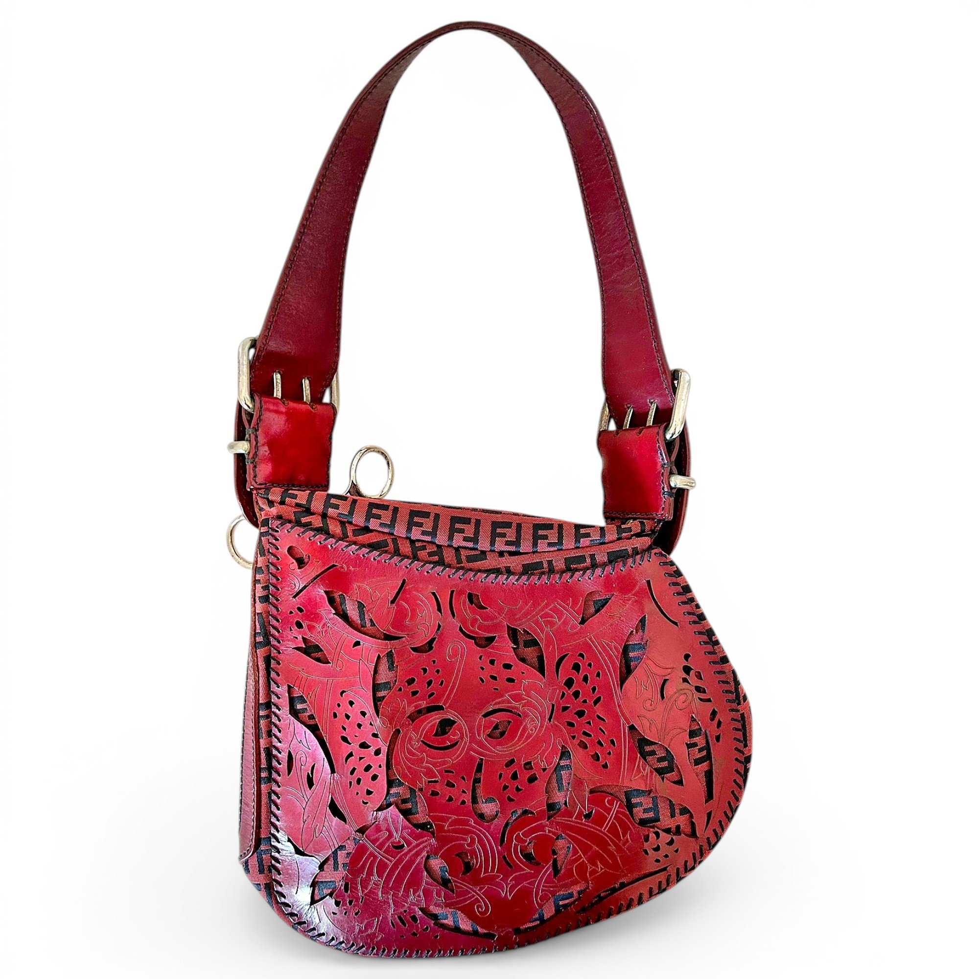 Oyster leather handbag