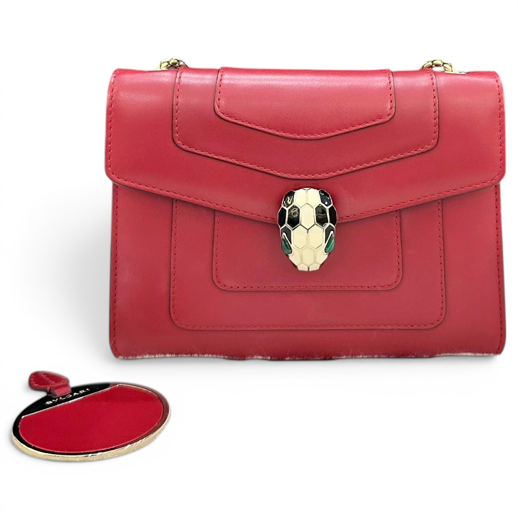 Serpenti leather handbag