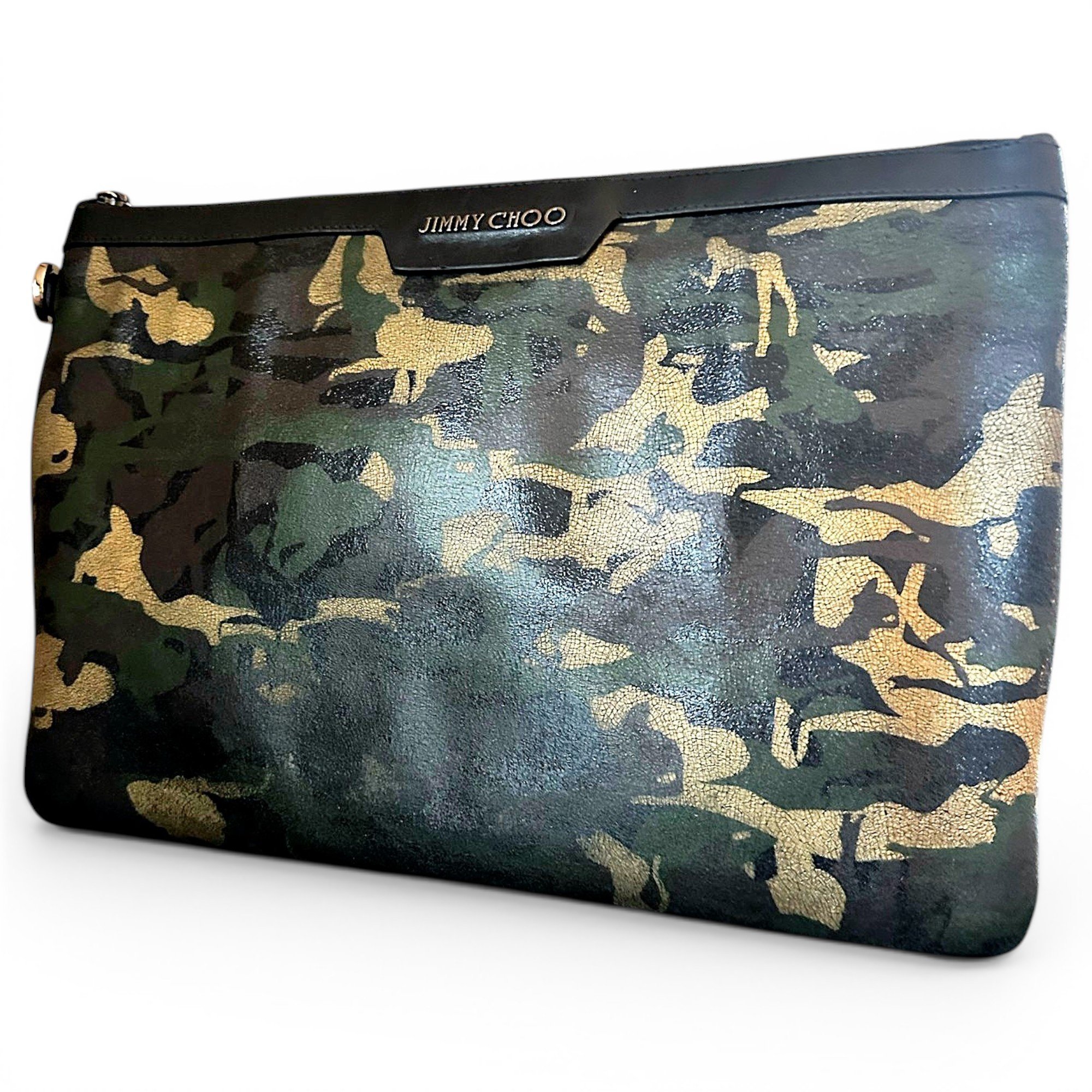 Leather clutch bag