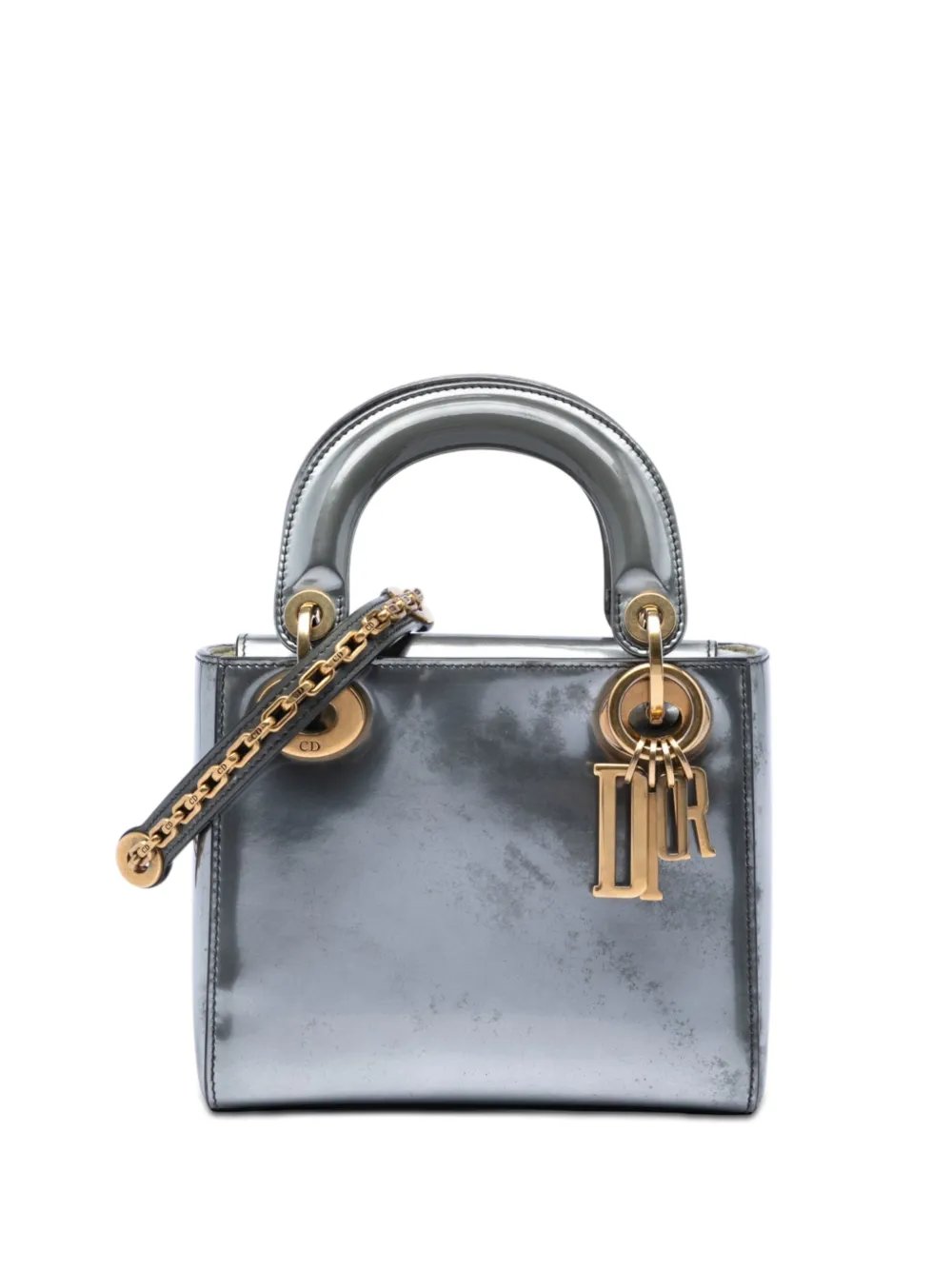 2018 Mini Metallic Patent Lady Dior satchel