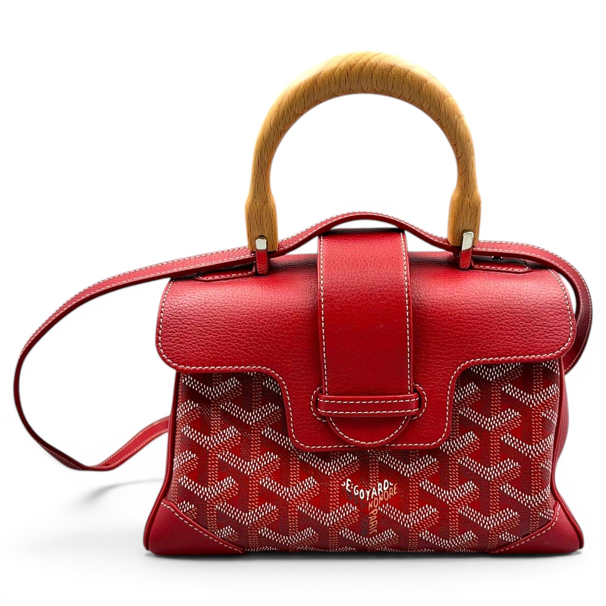 Goyard Saïgon leather handbag