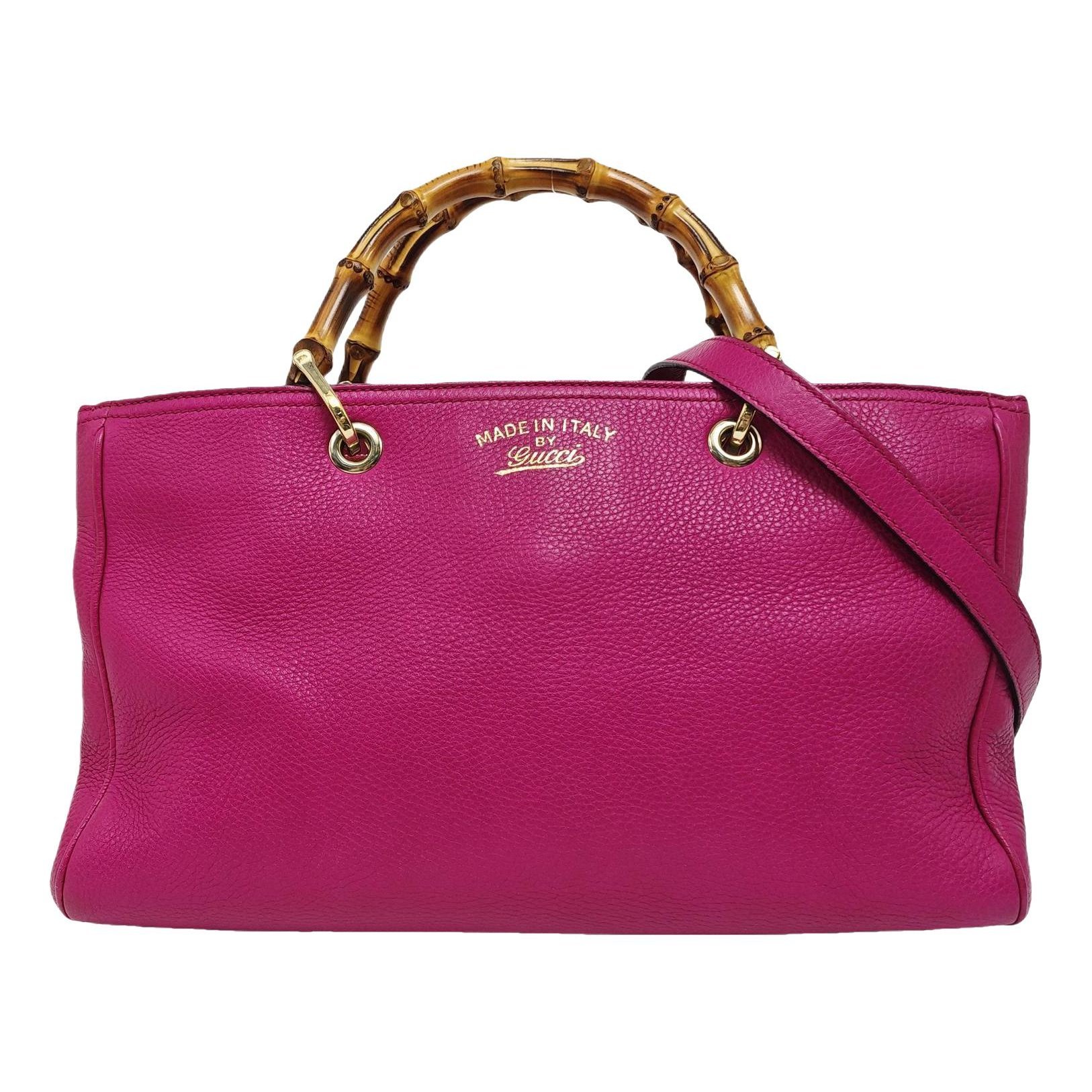Bamboo Shopper leather tote
