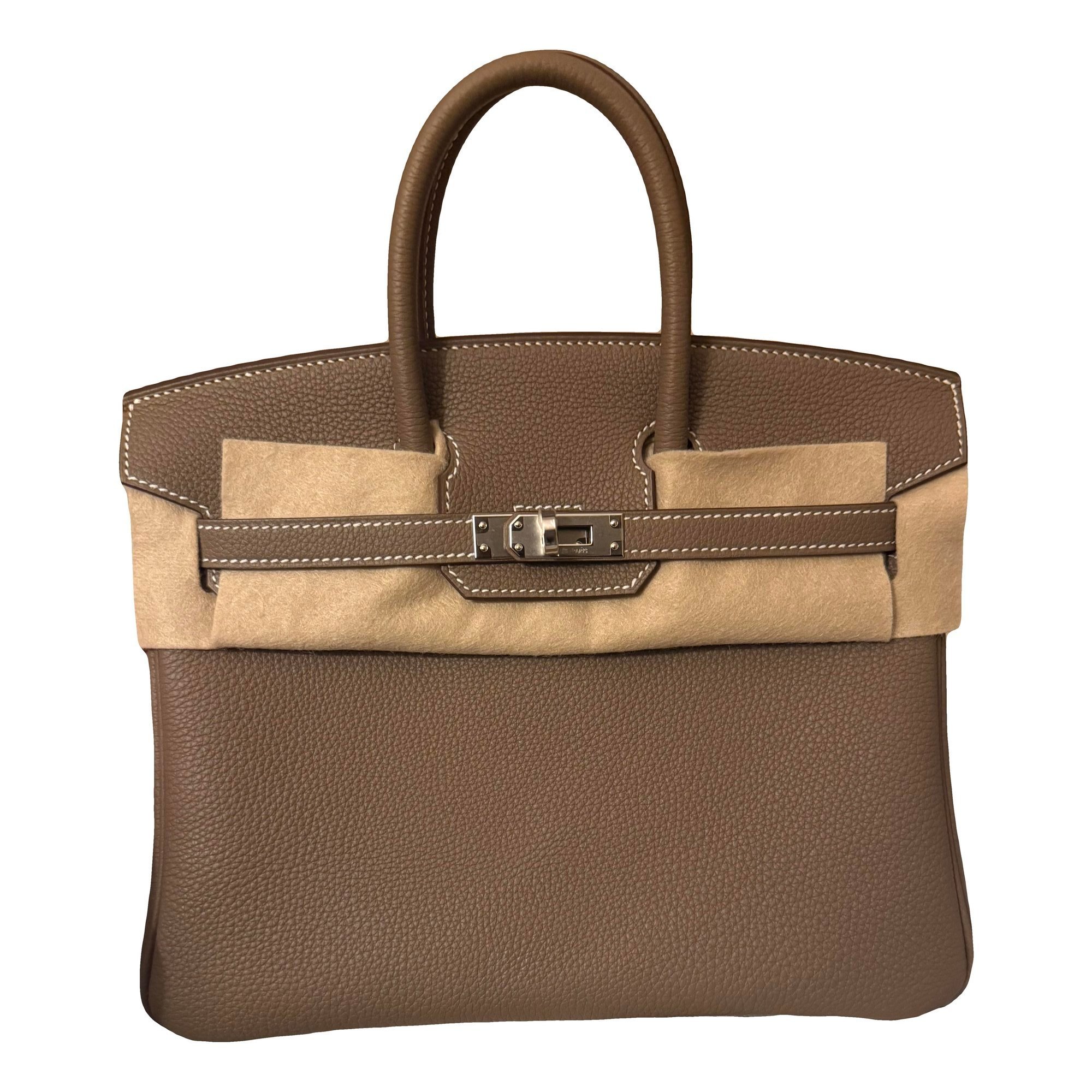 Birkin 25 leather handbag