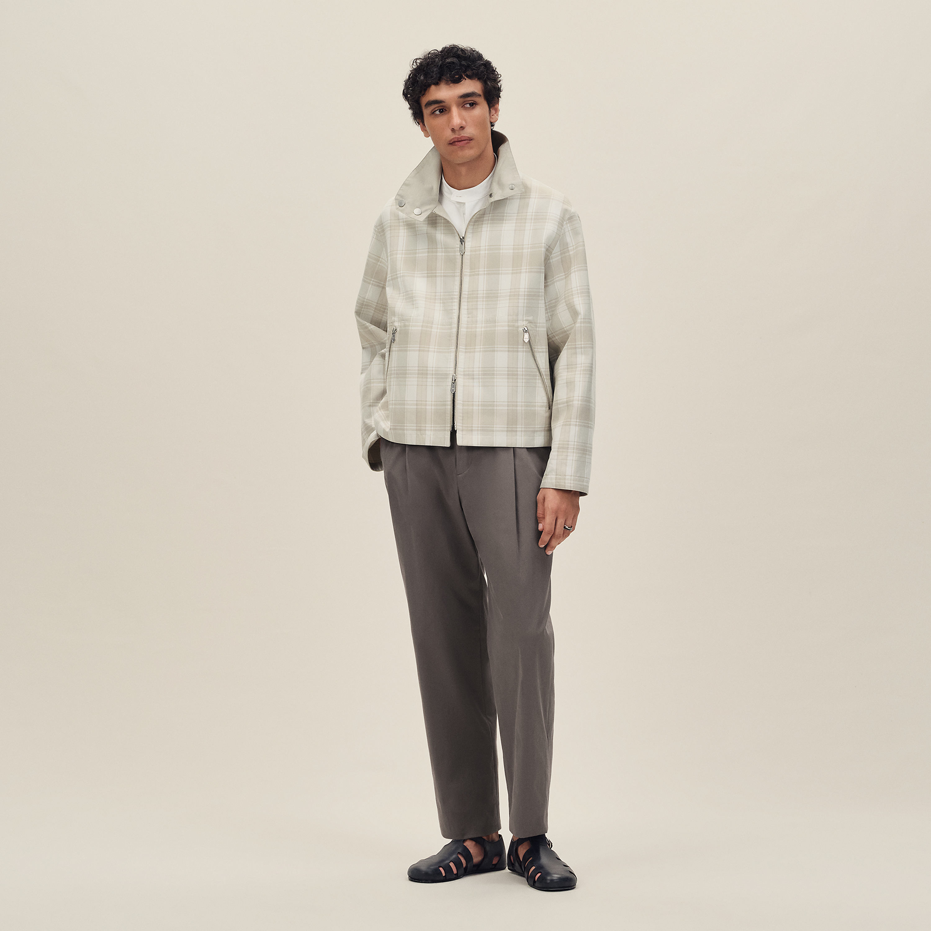 Reversible straight cut jacket