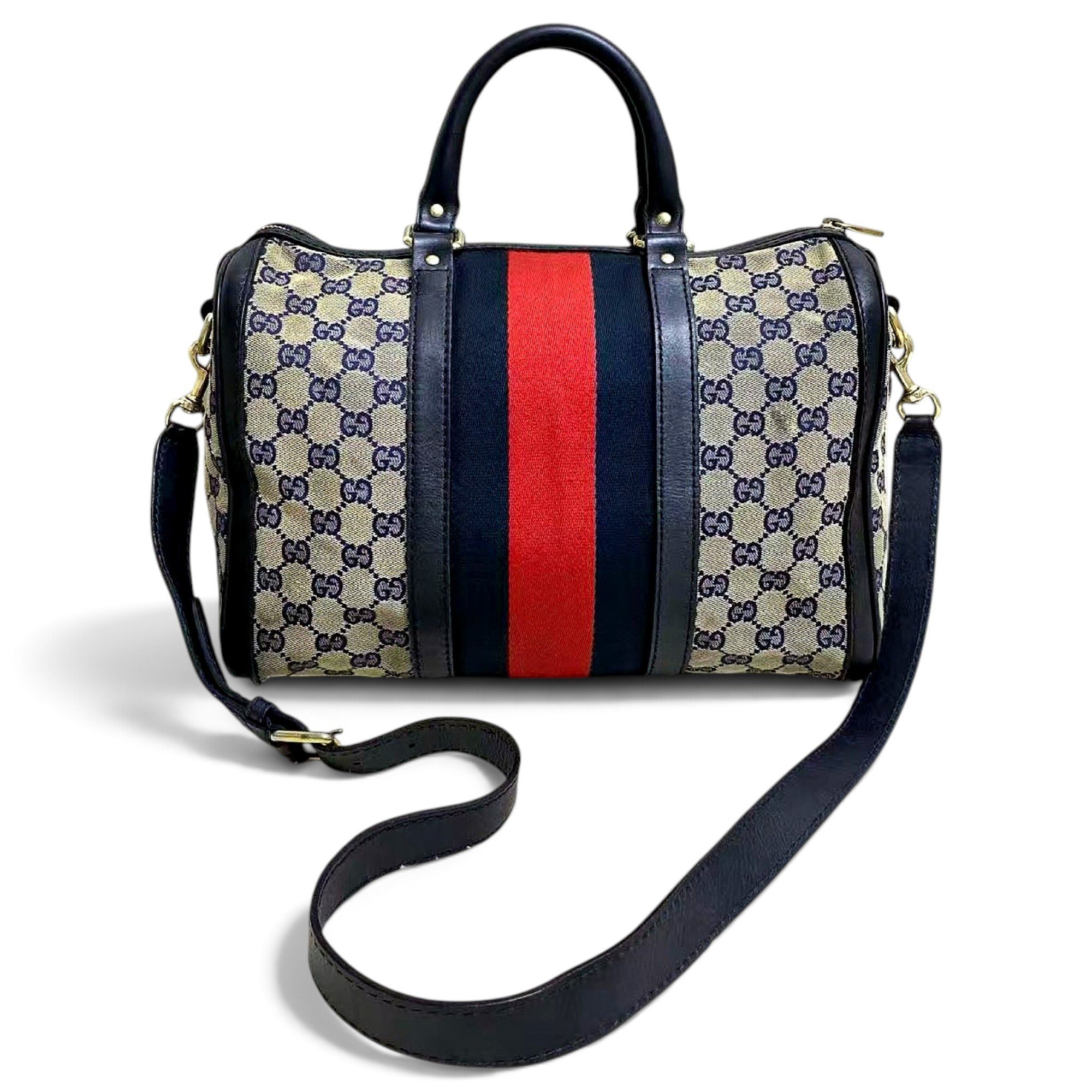 Ophidia Boston leather bowling bag