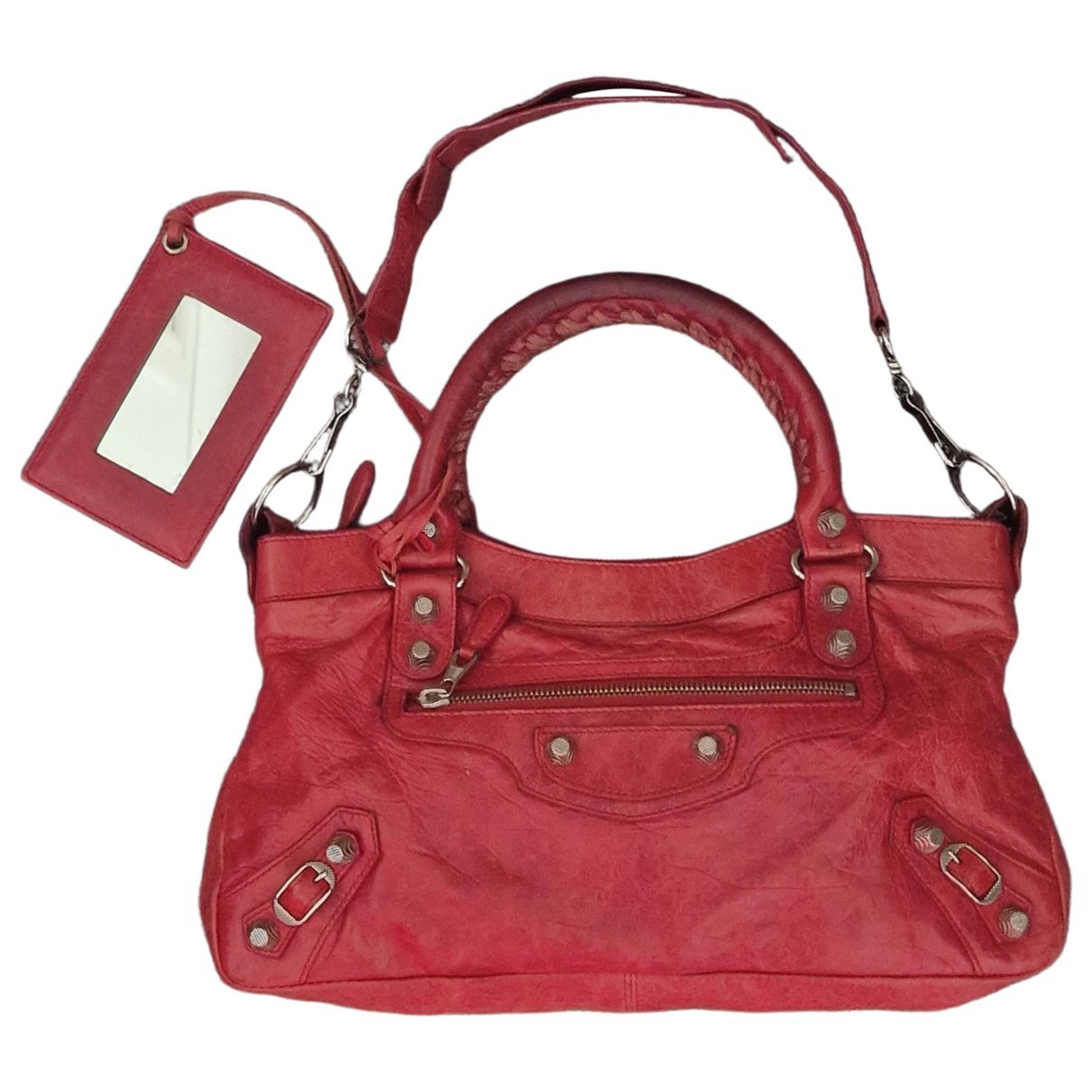 City leather handbag