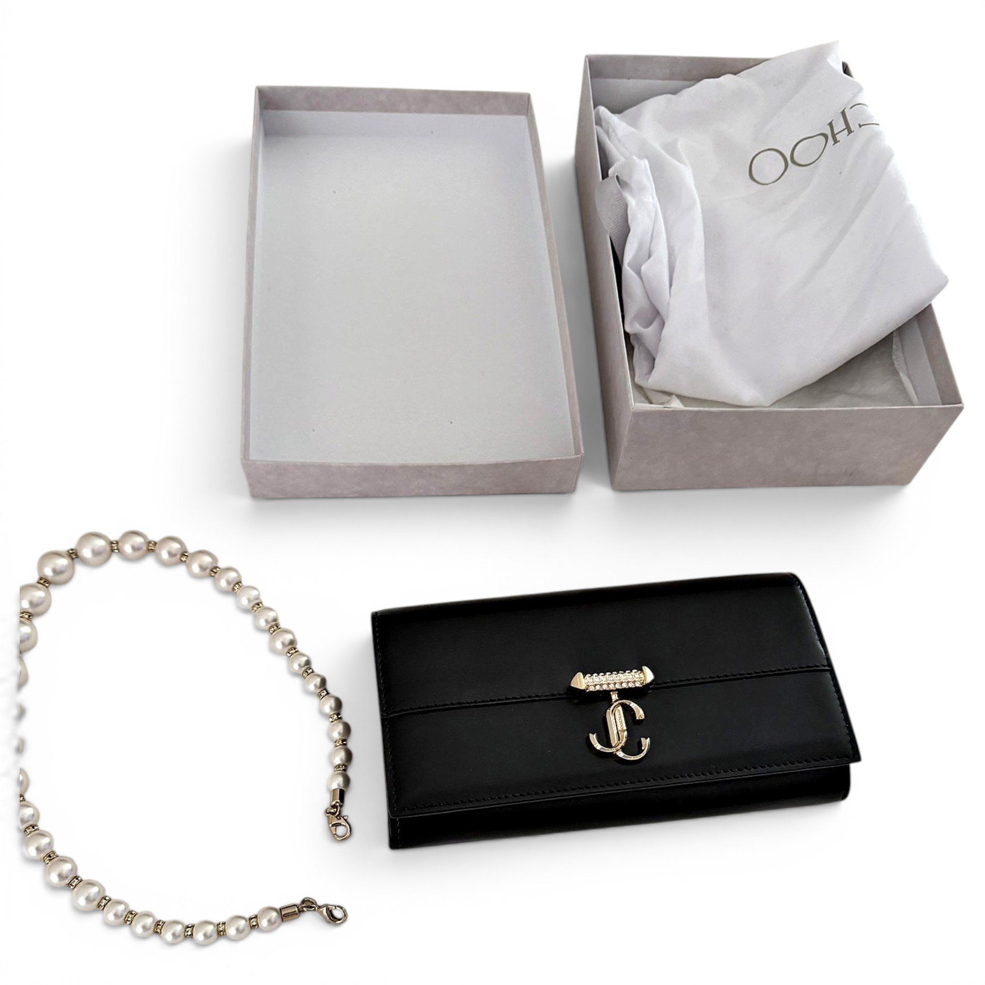 Leather clutch bag