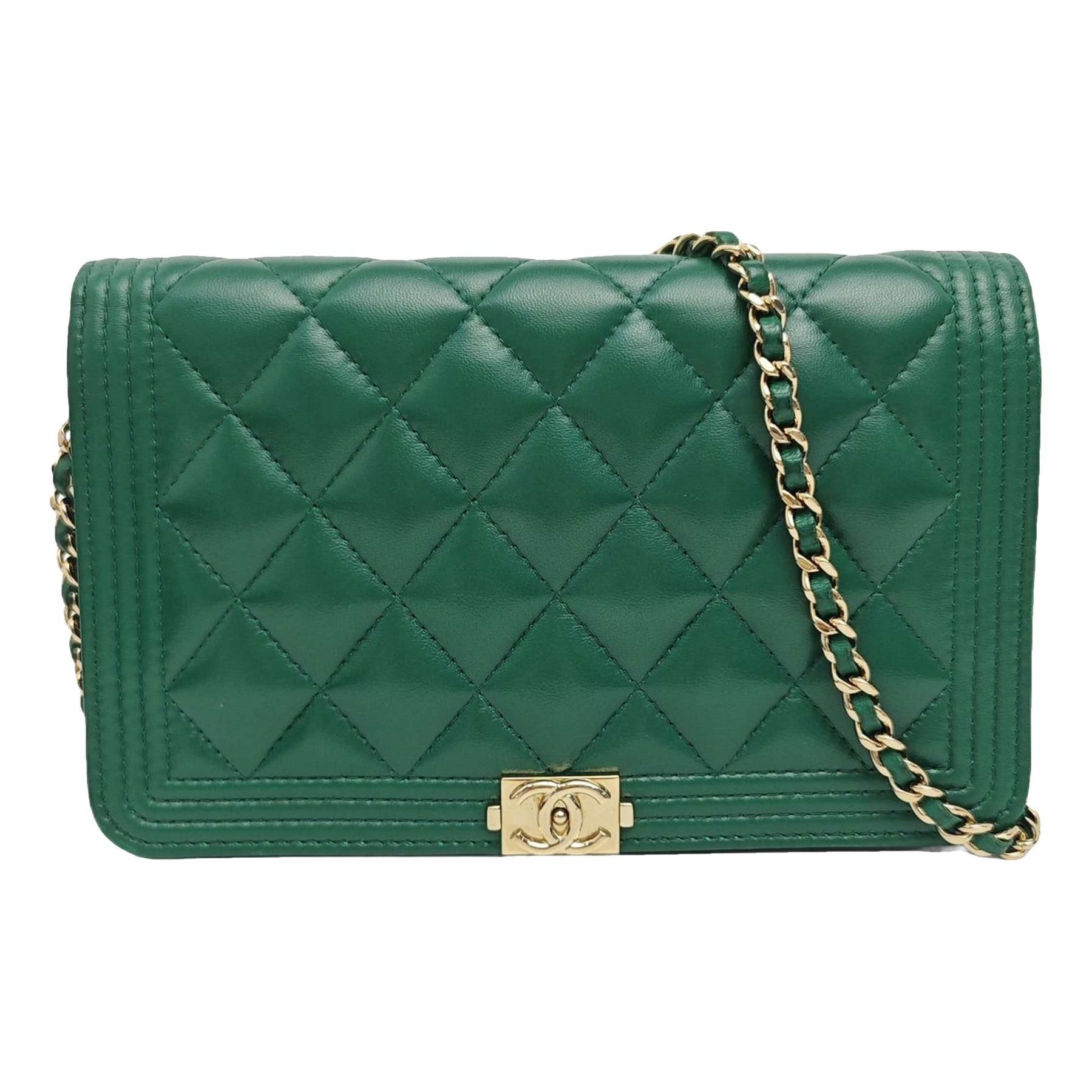 Wallet On Chain Boy leather crossbody bag